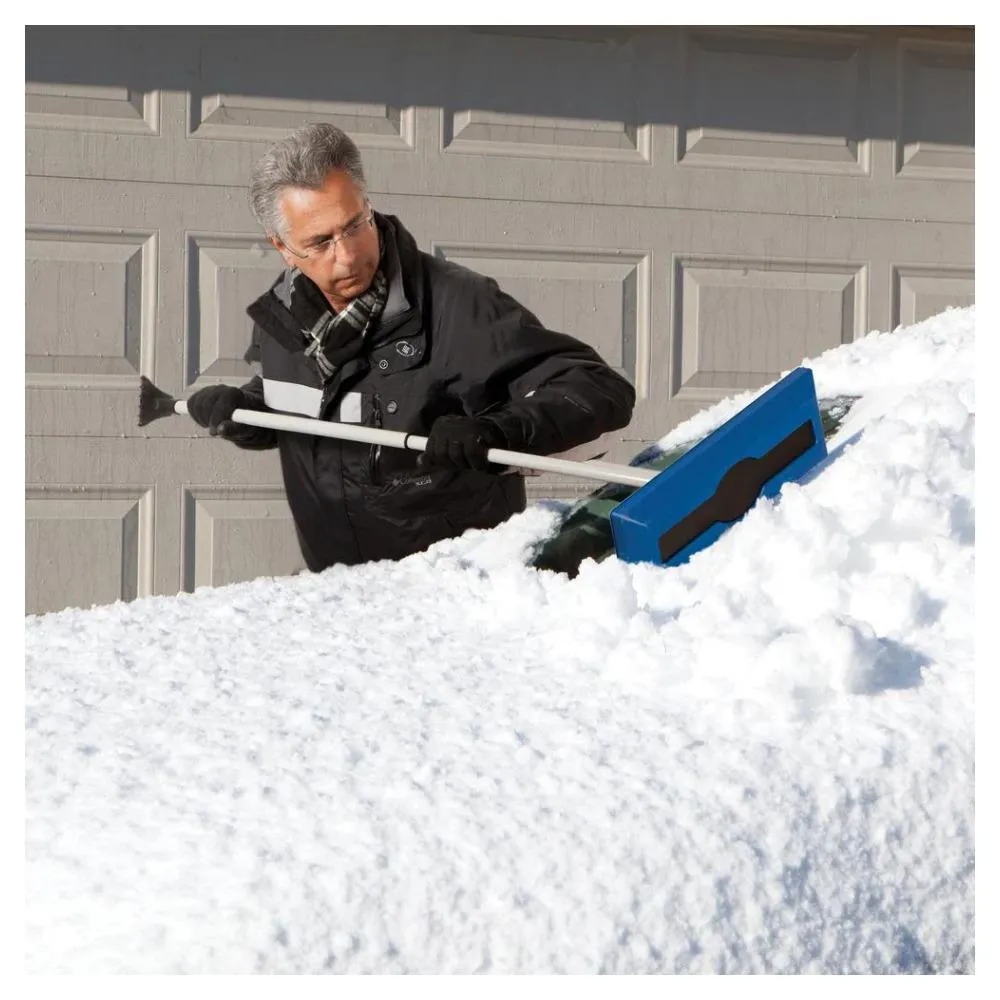 2-In-1 Telescoping Snow Broom   Ice Scraper