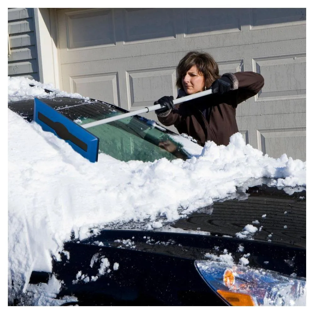2-In-1 Telescoping Snow Broom   Ice Scraper