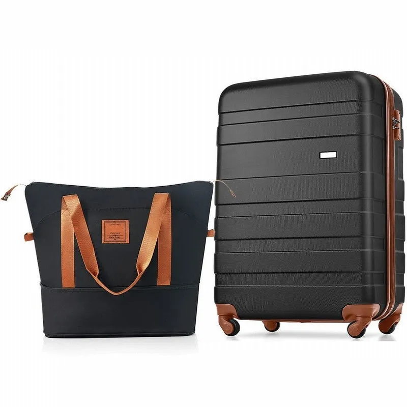 20-Inch Carry-On Luggage with Expandable Travel Bag Set