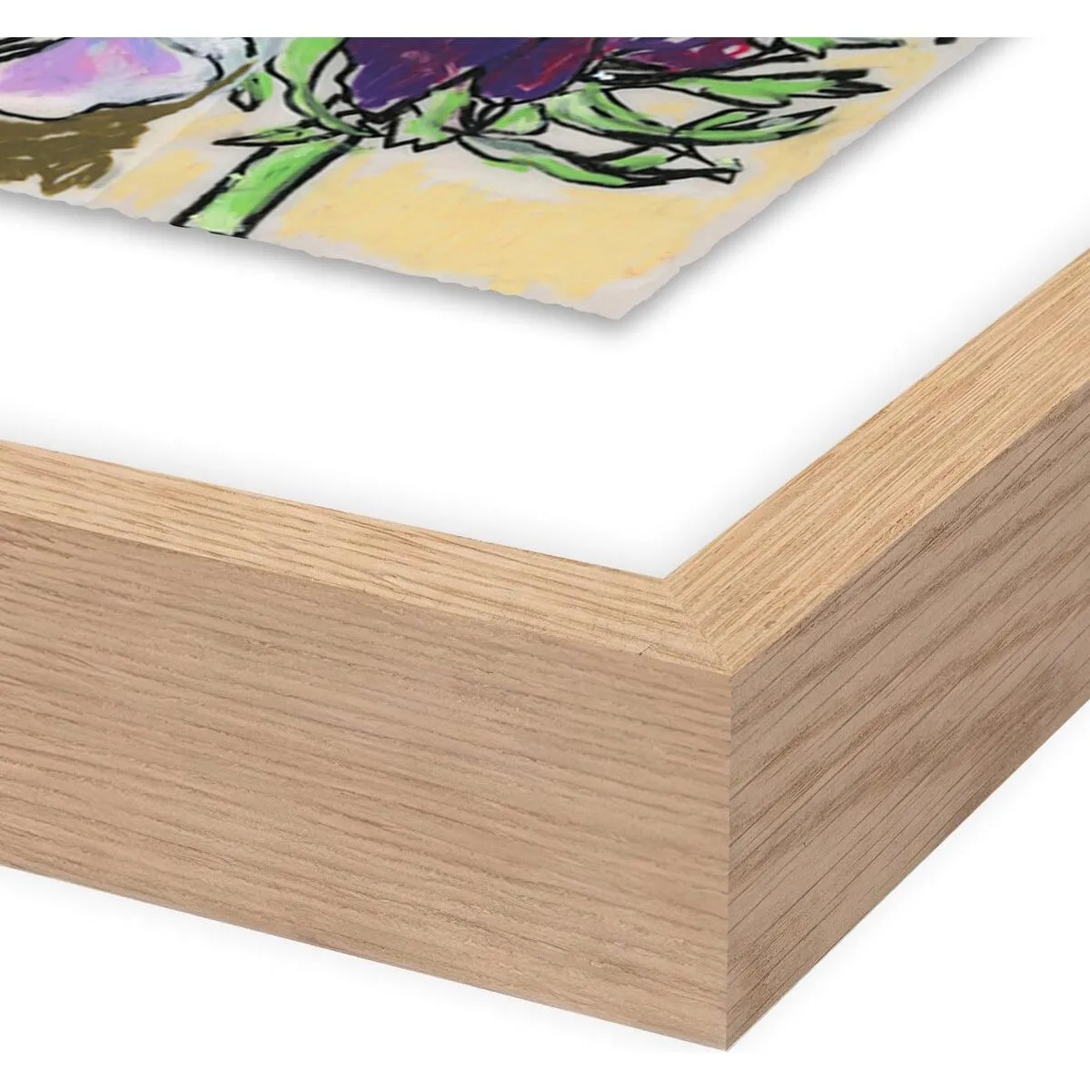 Anemone Collage 2 By Katie Chance - 18"X24" - White Oak