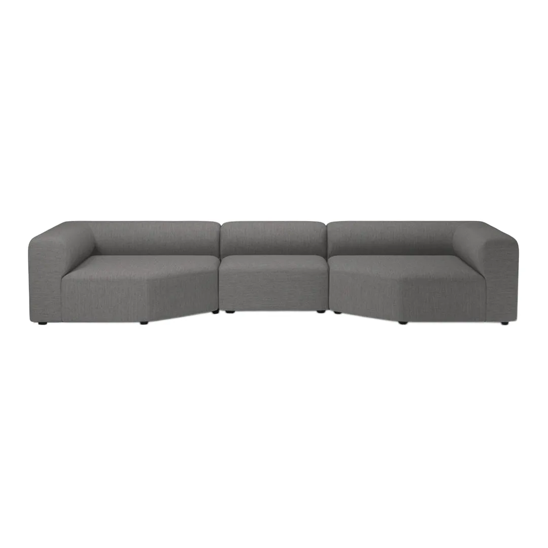 Angle 3-Seater Sofa w/ Large Corners