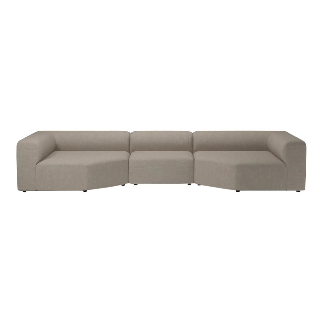 Angle 3-Seater Sofa w/ Large Corners