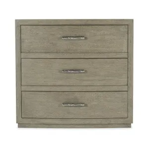 Ashbury Three Drawer Nightstand - Beige Brown Natural Off White