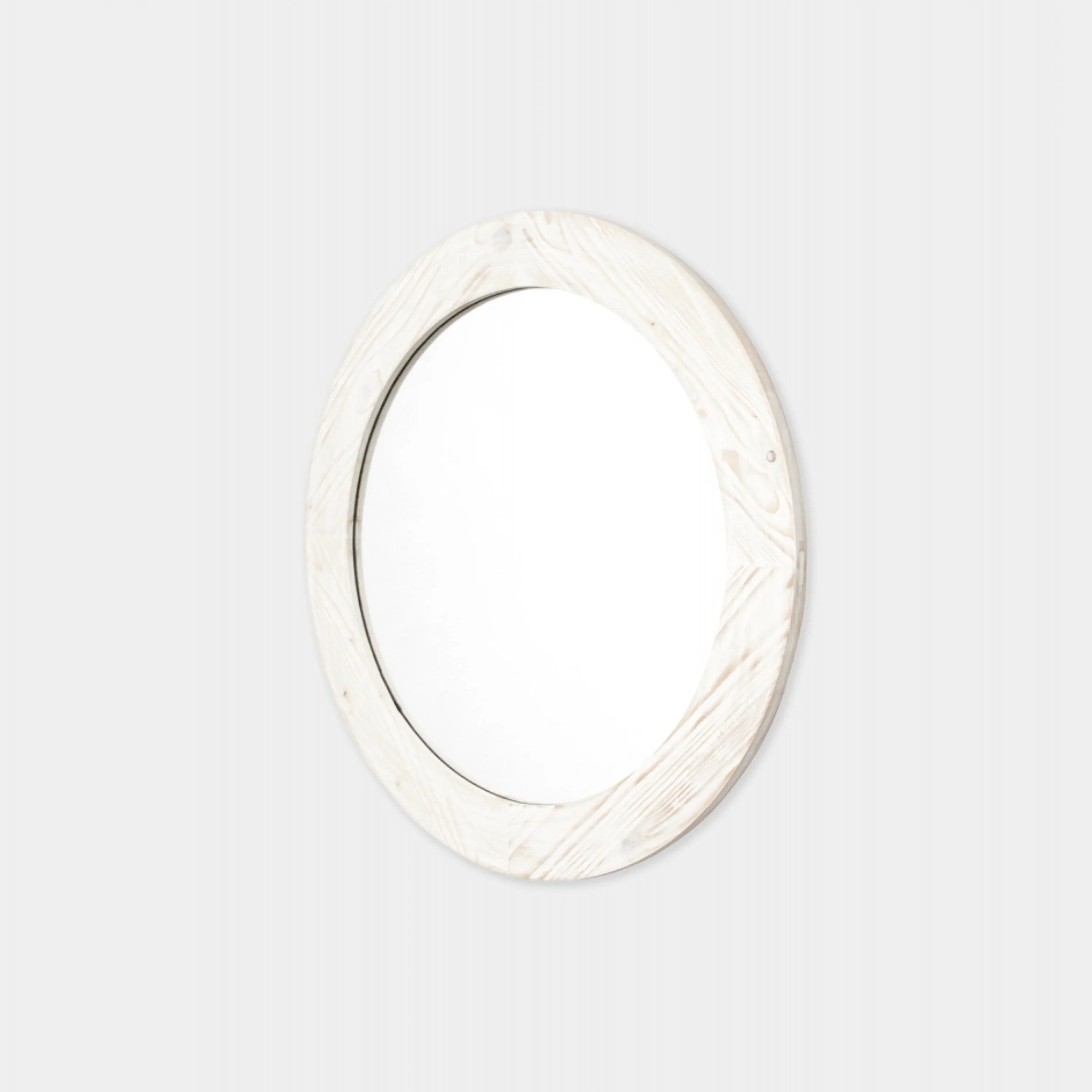 Beach Comber Round Mirror - White 80cm x 80cm