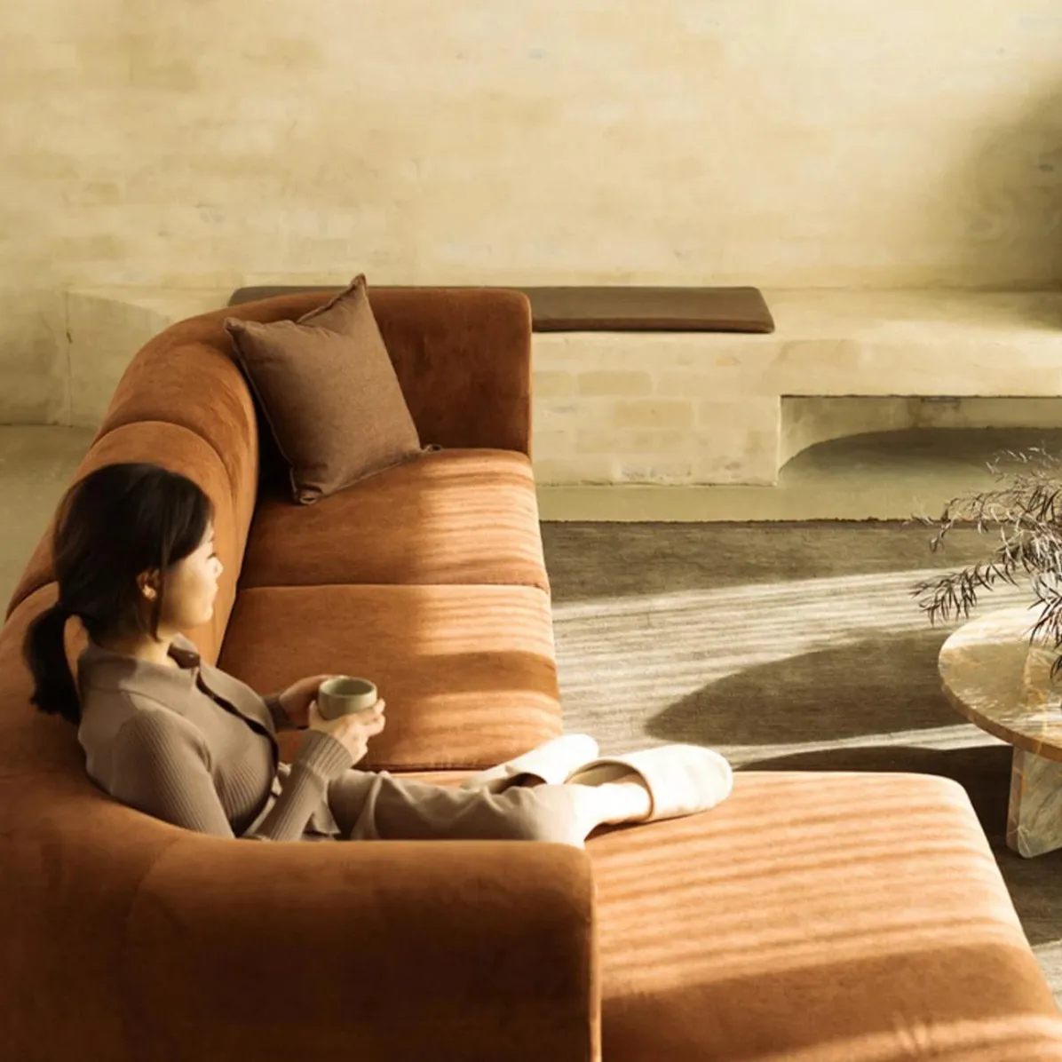 Berg Right Chaise Module - Corduroy Cocoa