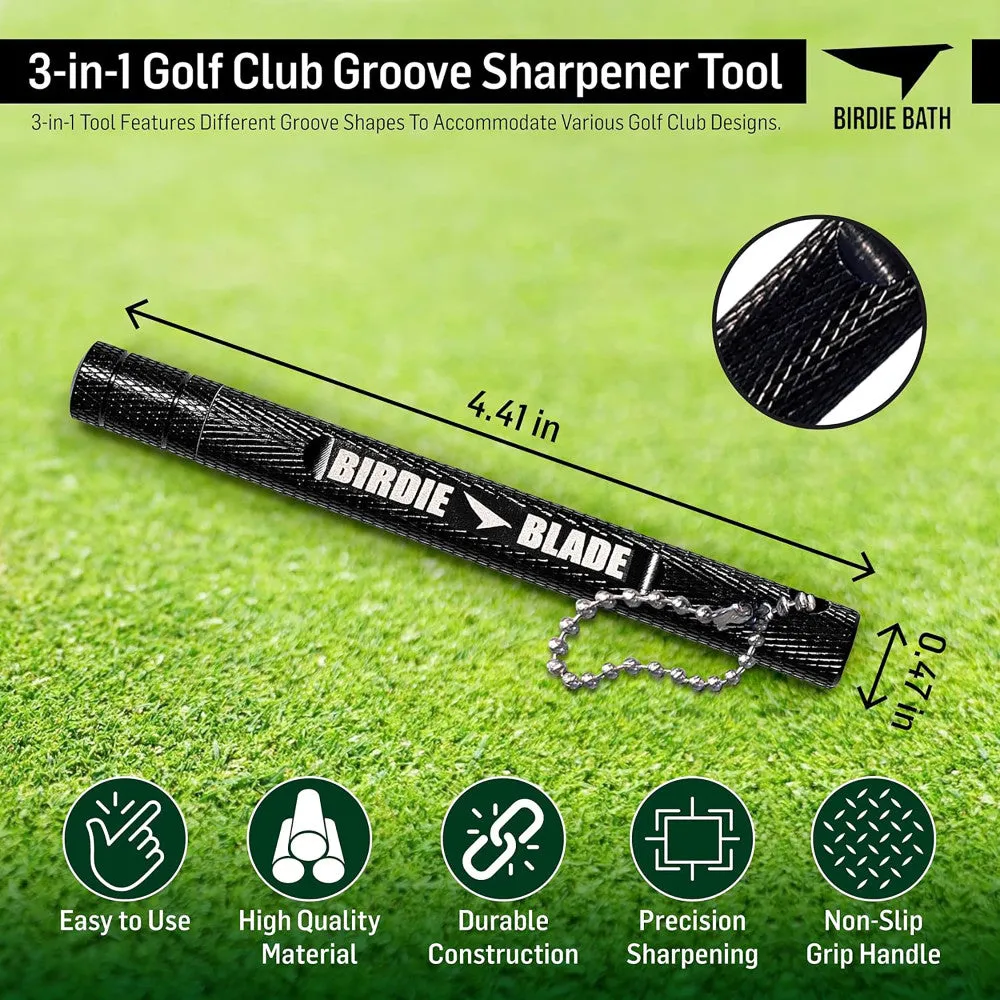 Birdie Golf: Birdie Blade - 3-In-1 Golf Club Groove Sharpener Tool