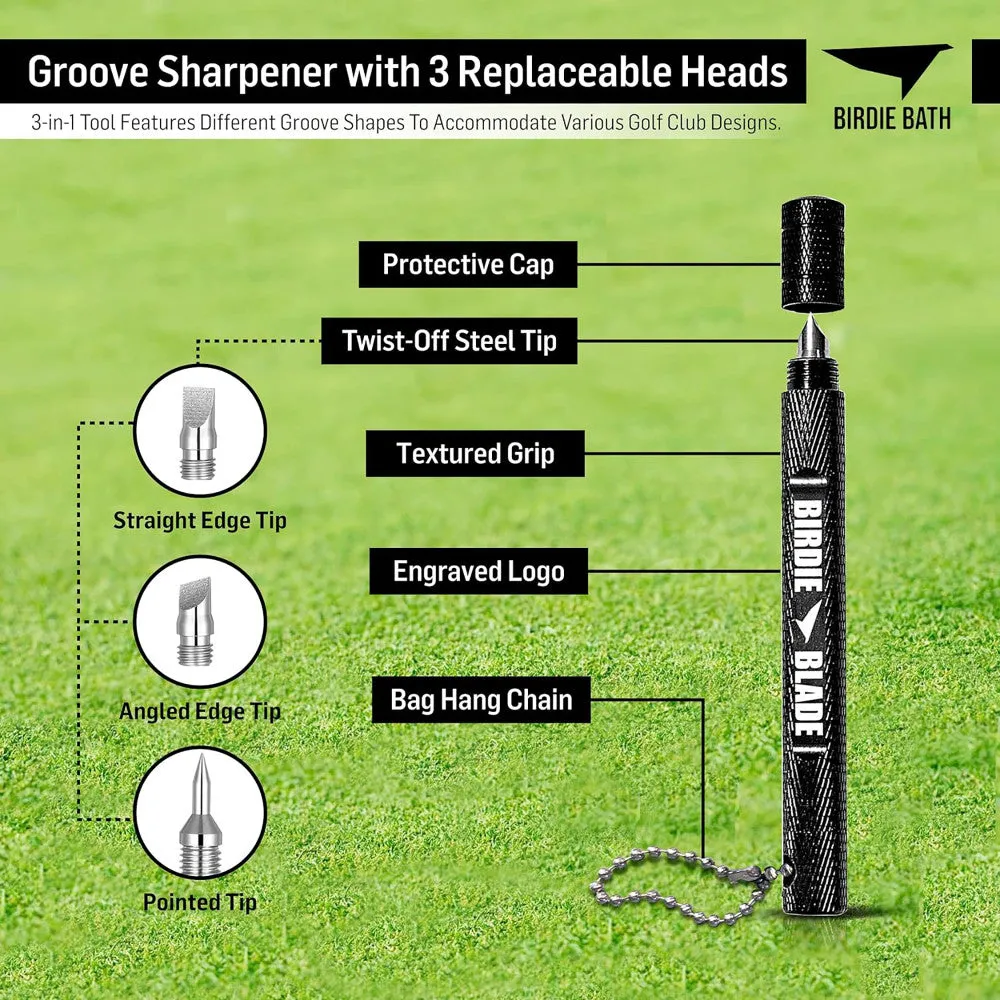 Birdie Golf: Birdie Blade - 3-In-1 Golf Club Groove Sharpener Tool