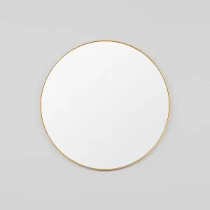 Bjorn Round Mirror - Brass 100cm