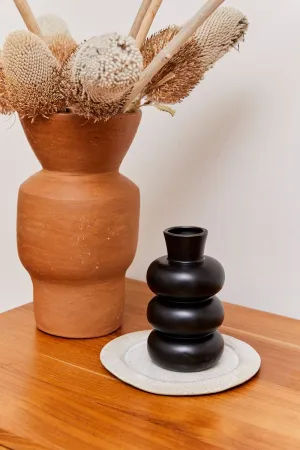 Black Stacked Vase