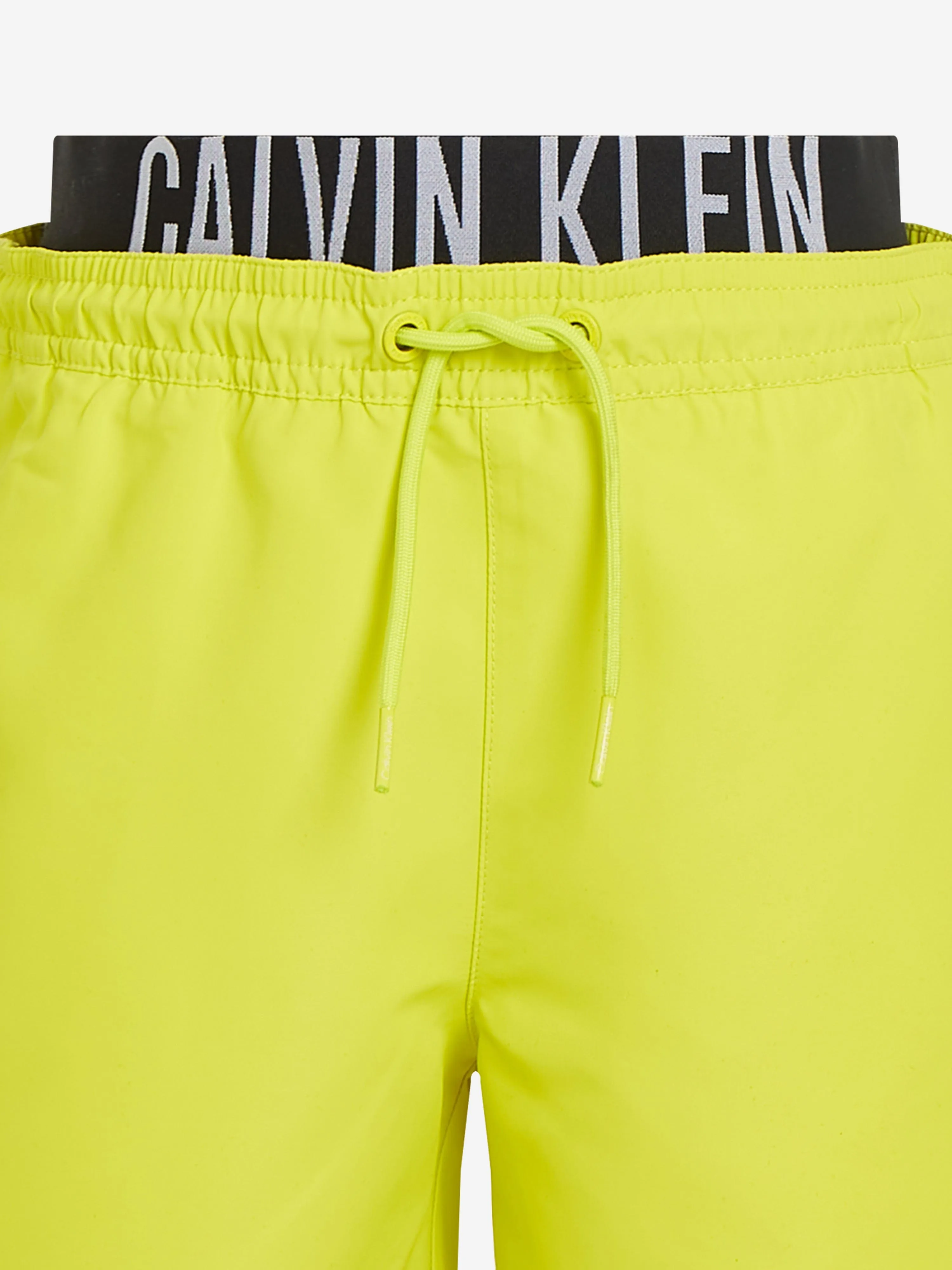 Boys Double Waistband Swim Shorts in Yellow