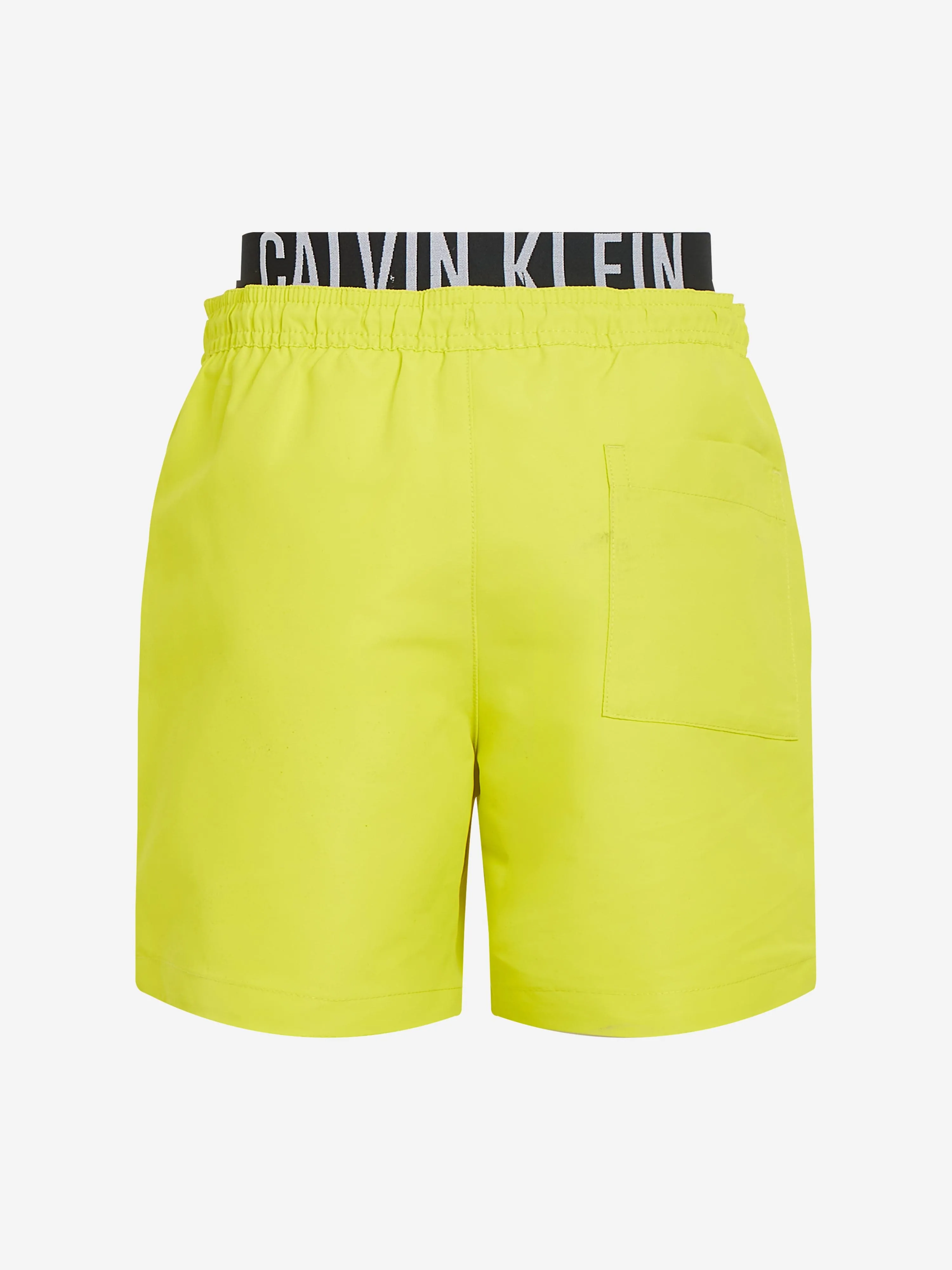 Boys Double Waistband Swim Shorts in Yellow