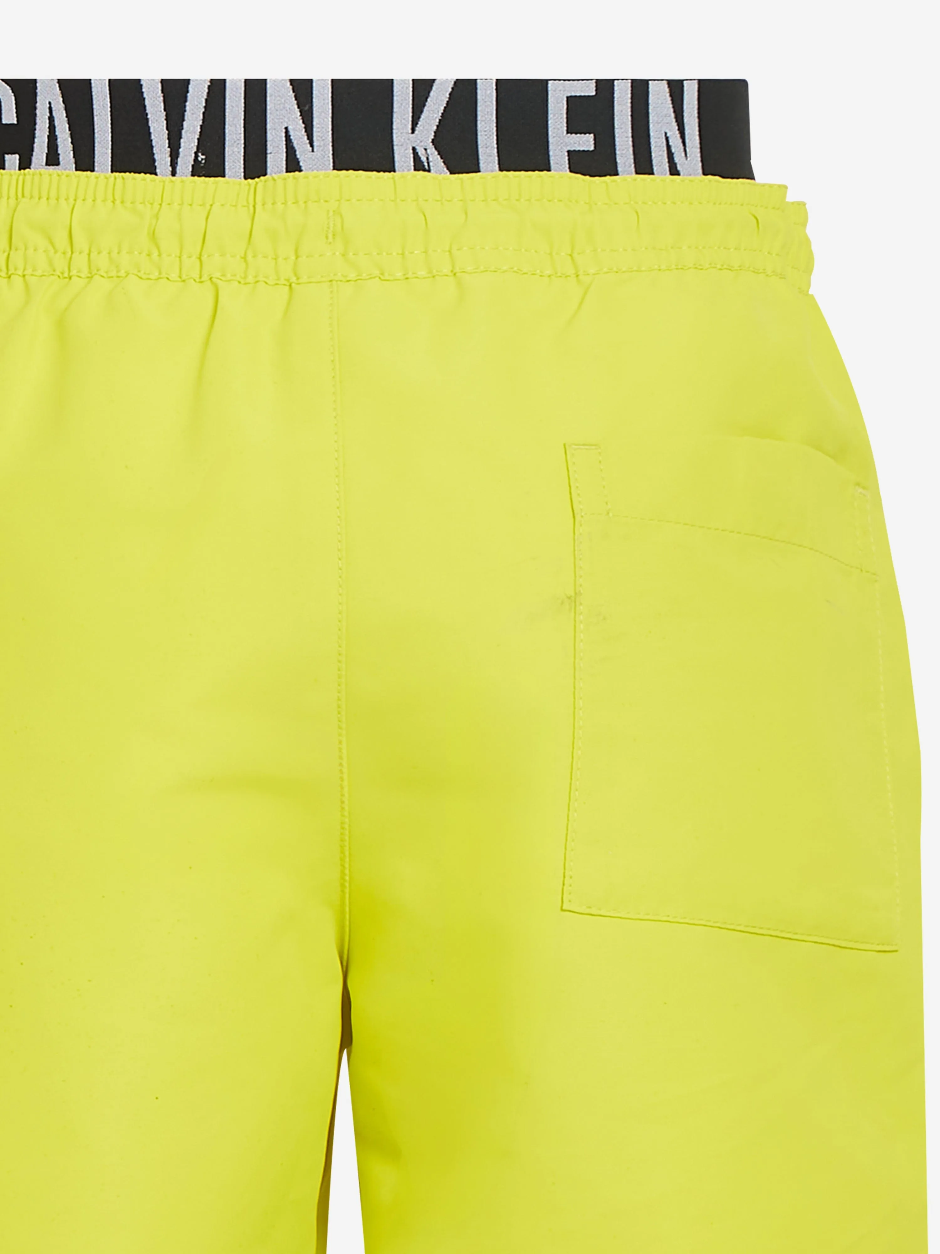 Boys Double Waistband Swim Shorts in Yellow