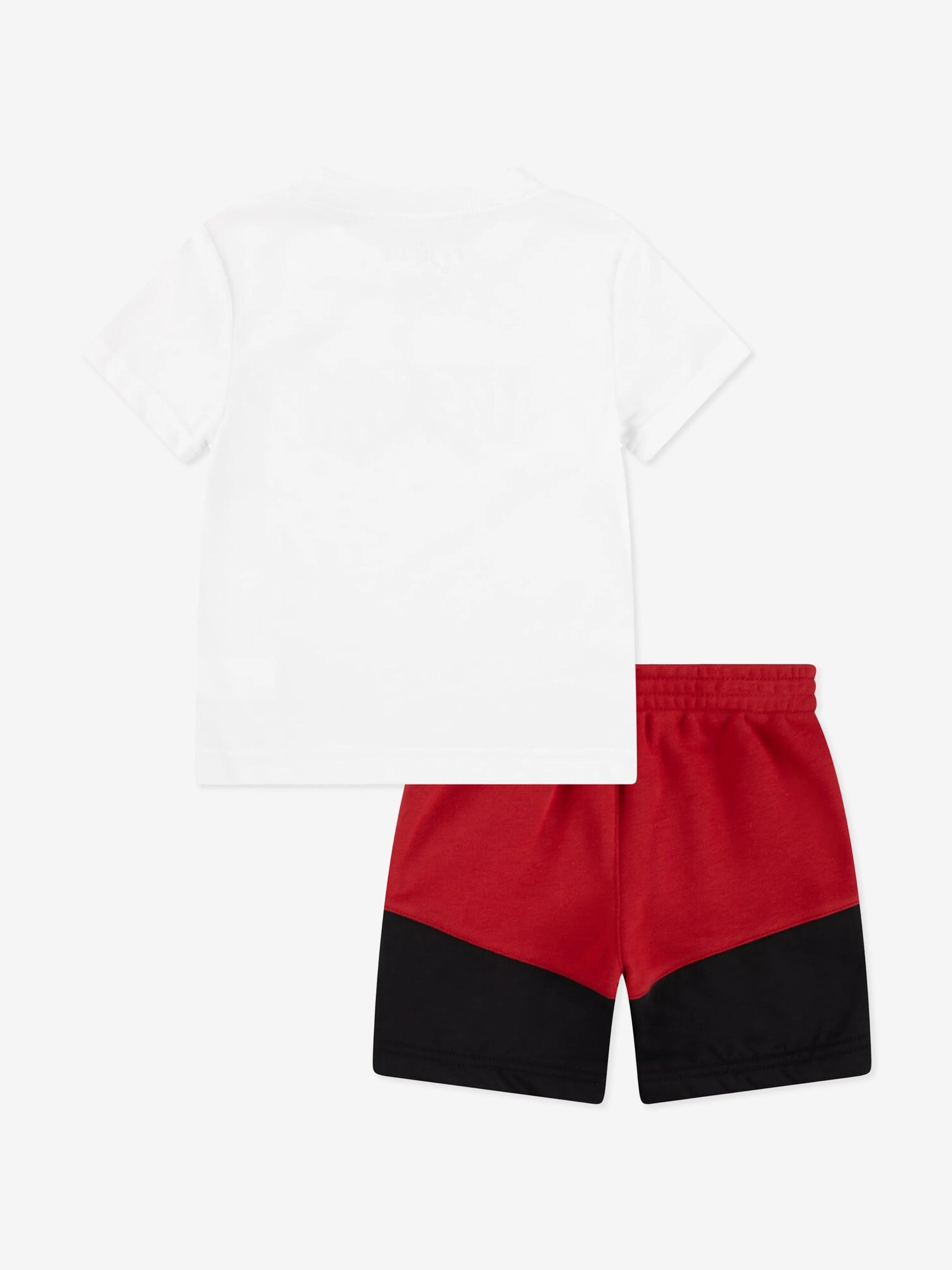 Boys Stacked Mixed Short Set in Red
