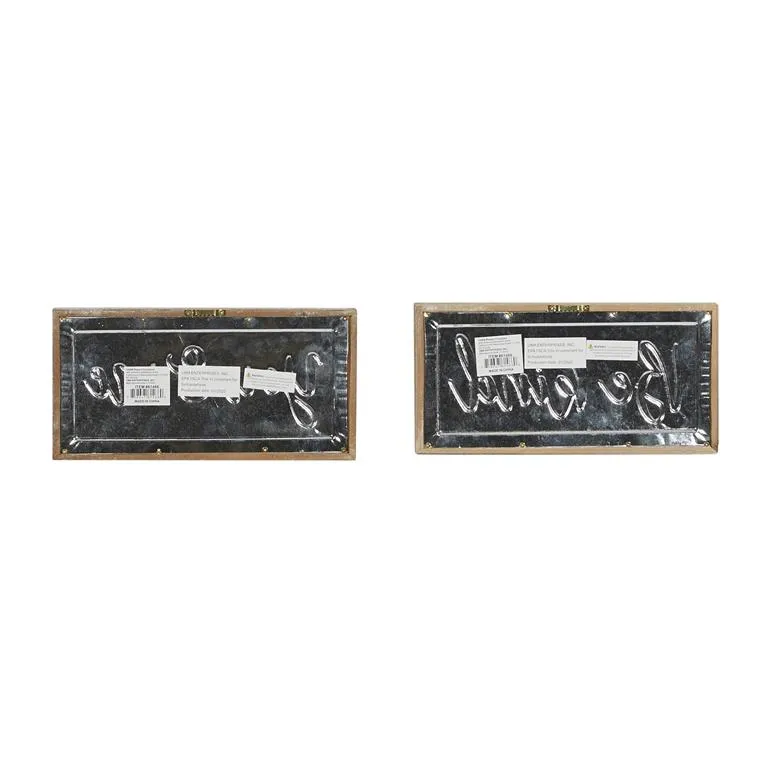 BROWN METAL FARMHOUSE SIGN WALL DECOR