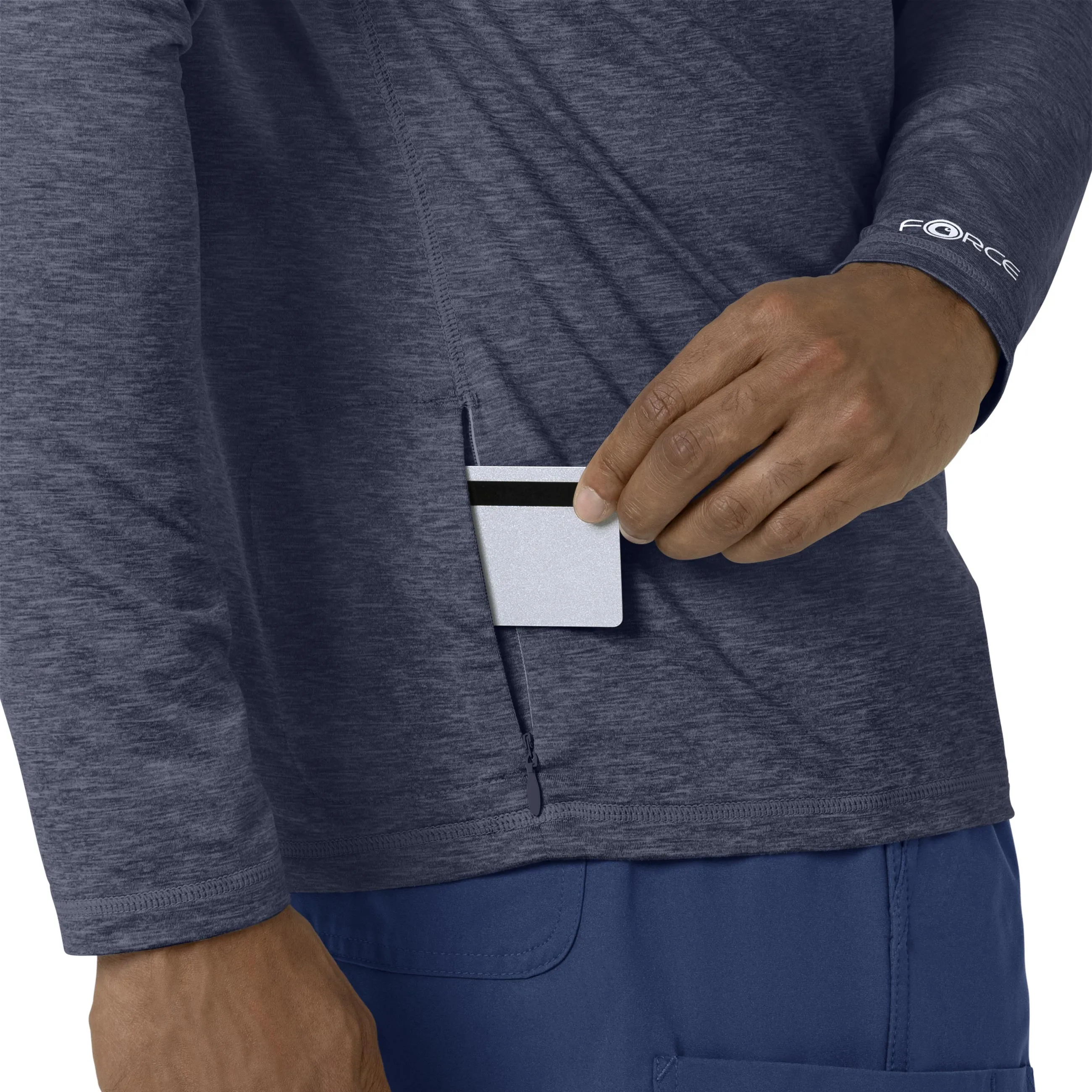 Carhartt Force Sub-Scrubs Men's Long Sleeve Tee - Navy Heather