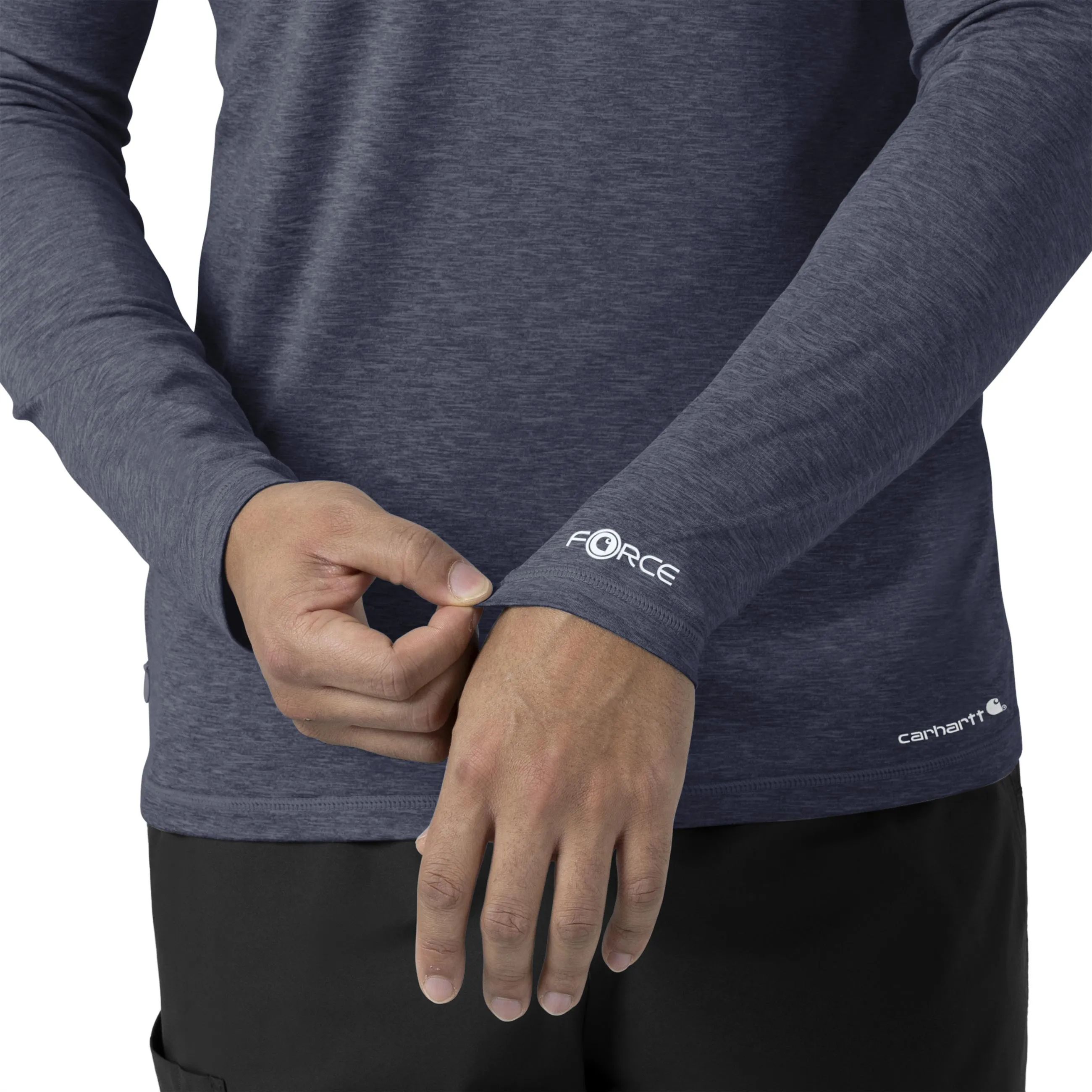 Carhartt Force Sub-Scrubs Men's Long Sleeve Tee - Navy Heather