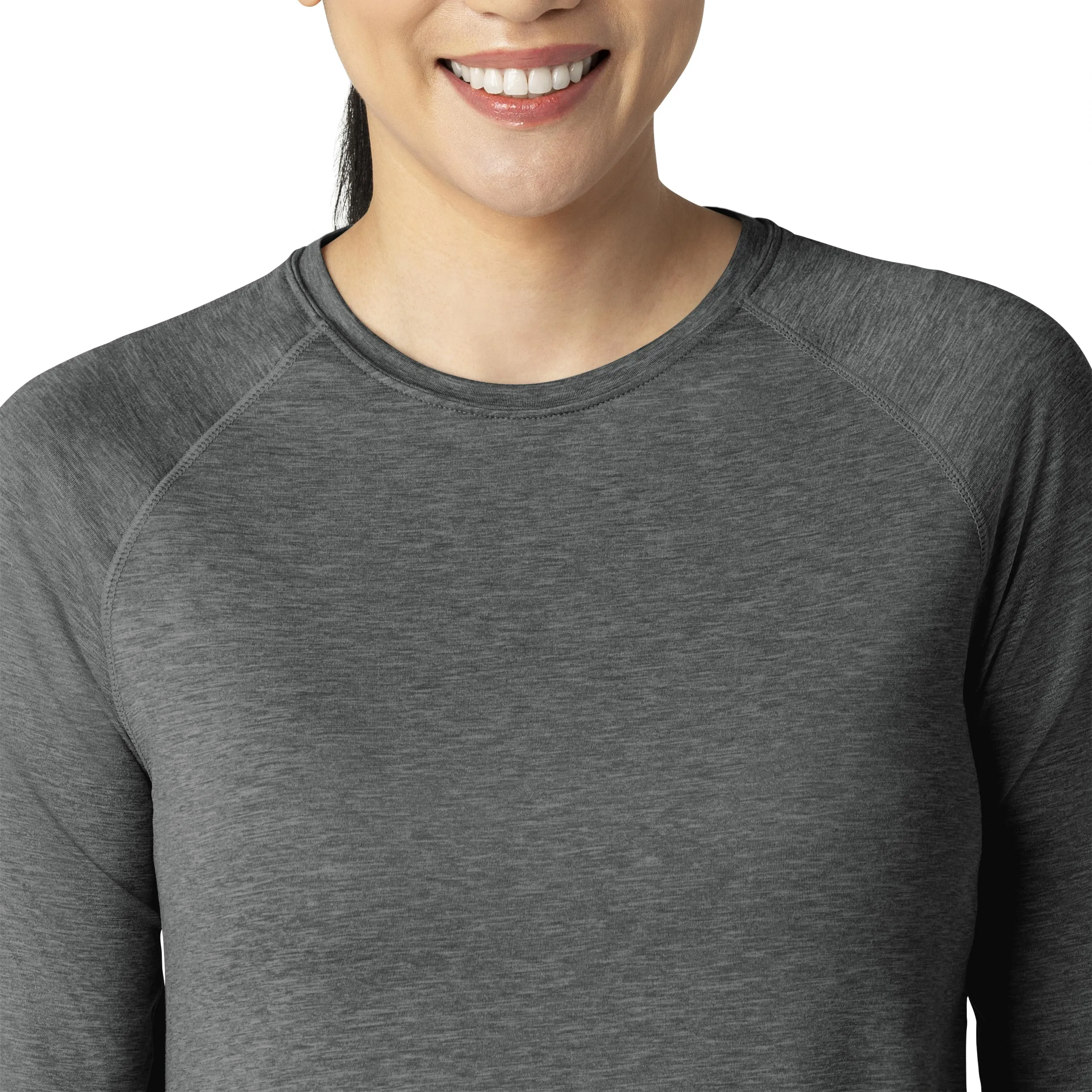Carhartt Force Sub-Scrubs Women's Performance Long Sleeve Tee - Pewter Heather