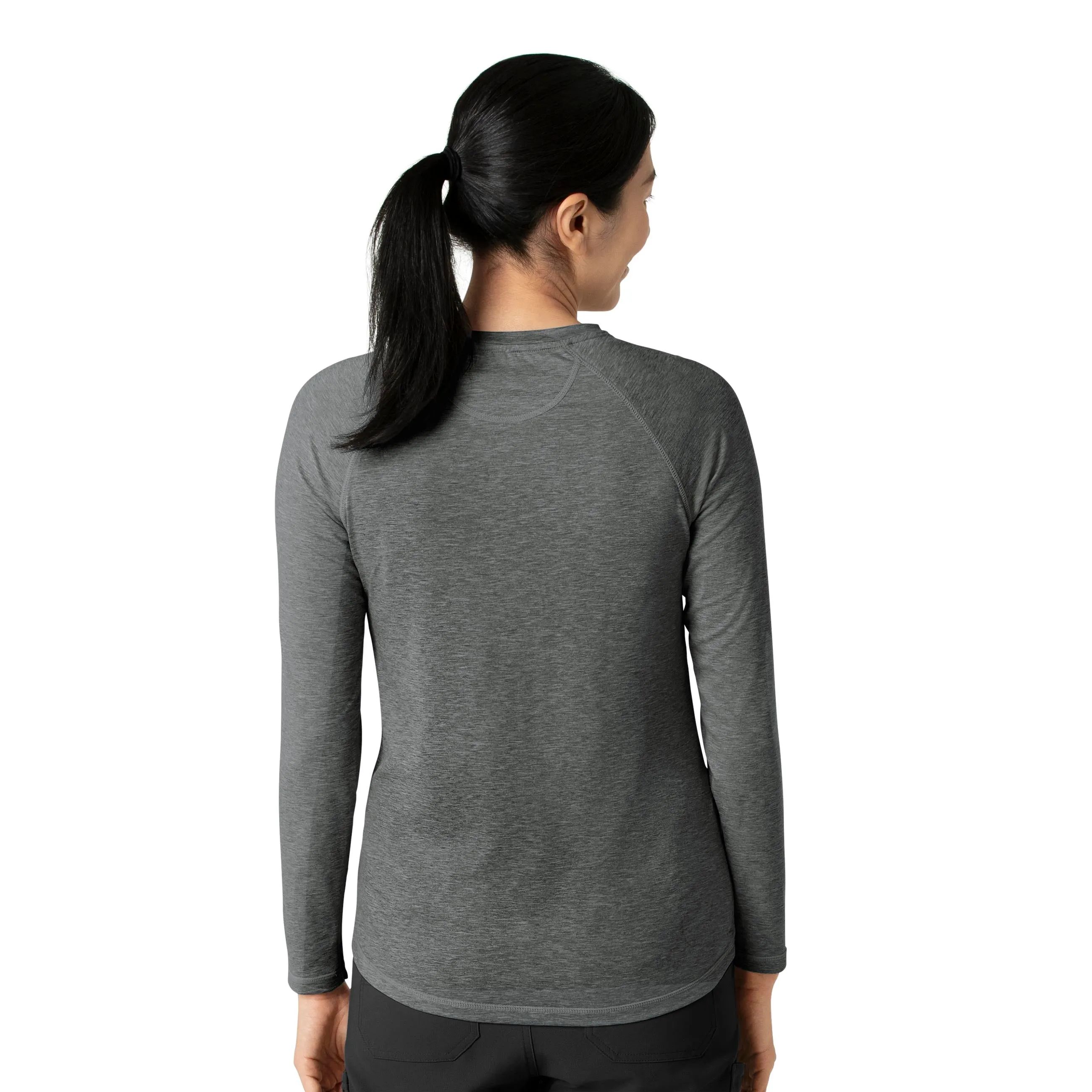 Carhartt Force Sub-Scrubs Women's Performance Long Sleeve Tee - Pewter Heather
