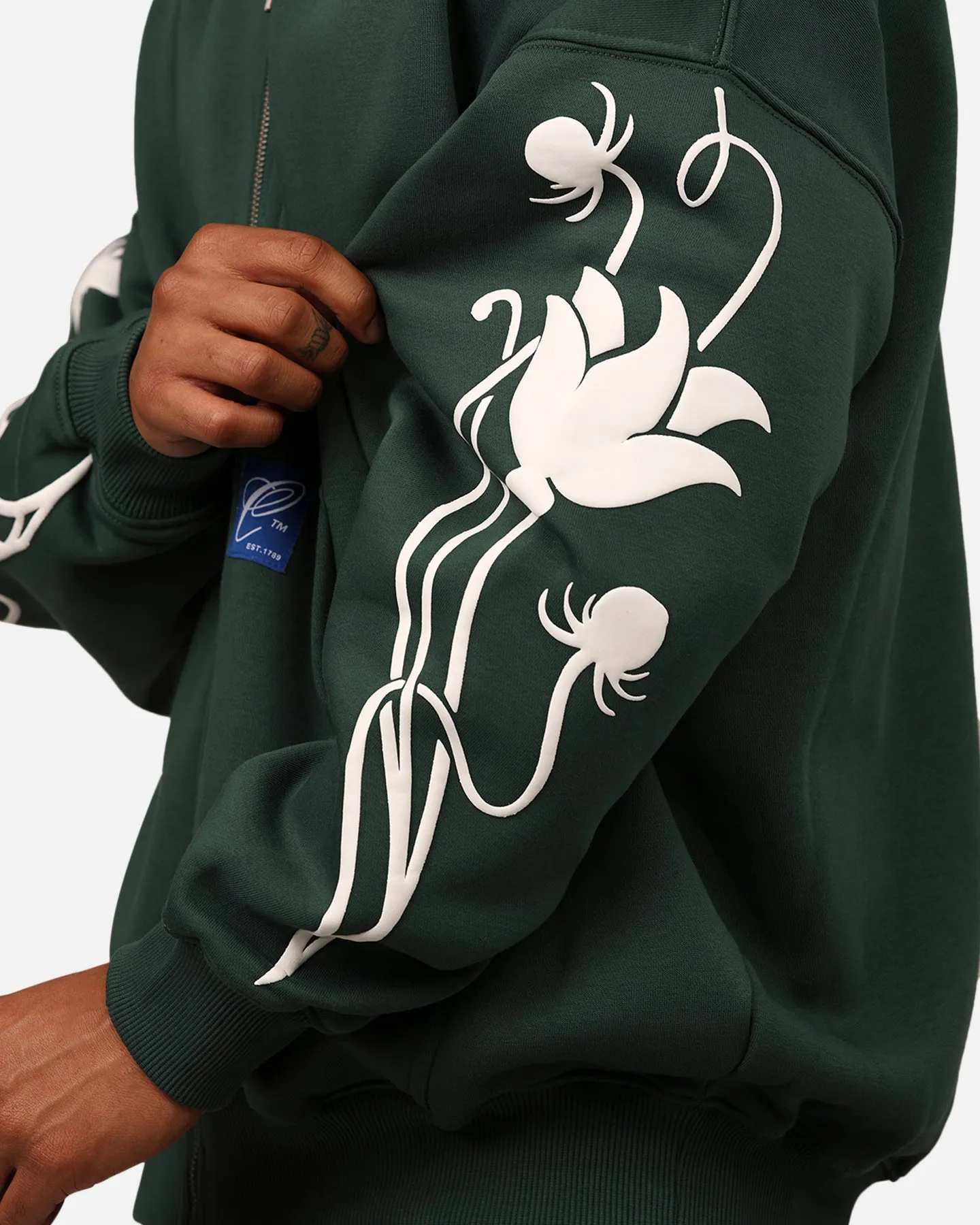 Carre Nouveau Fill Zip Hoodie Green