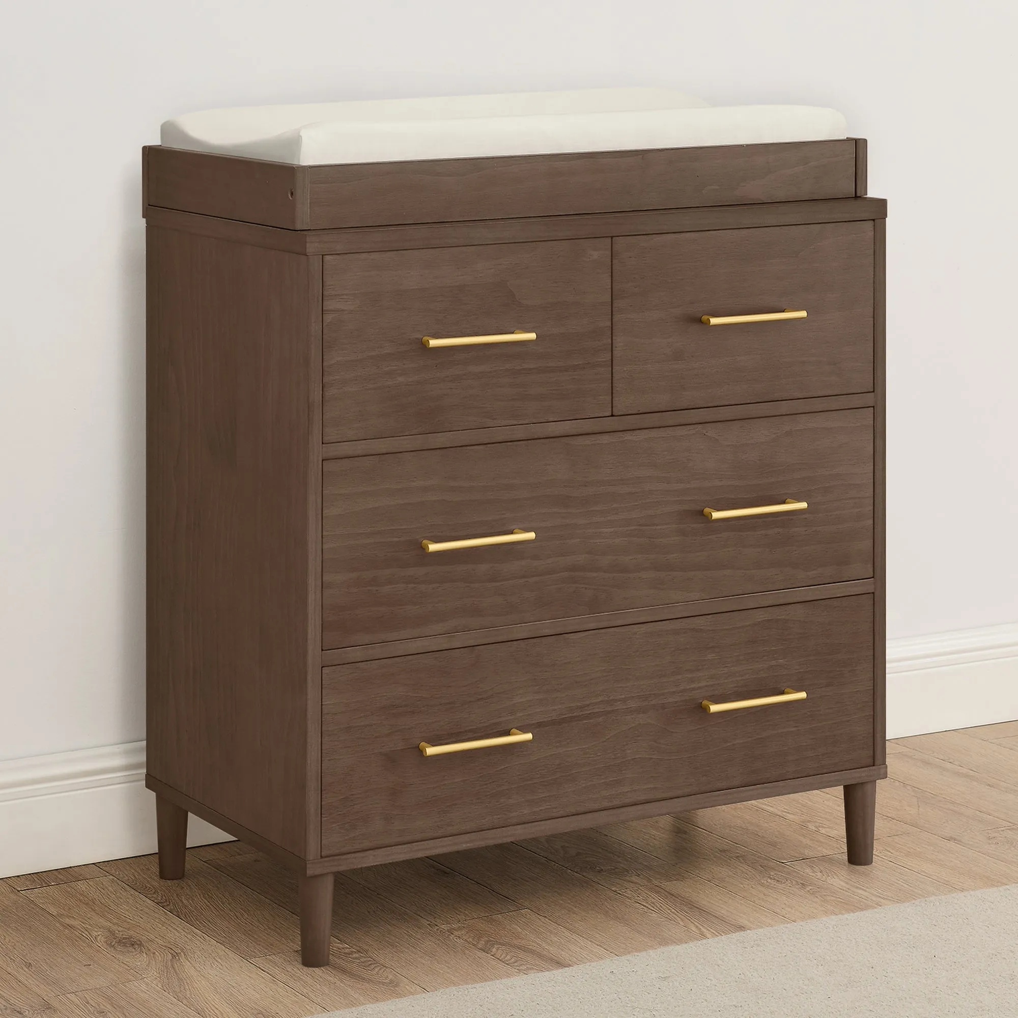 Classic 4 Drawer Dresser with Changing Top and Interlocking Drawers