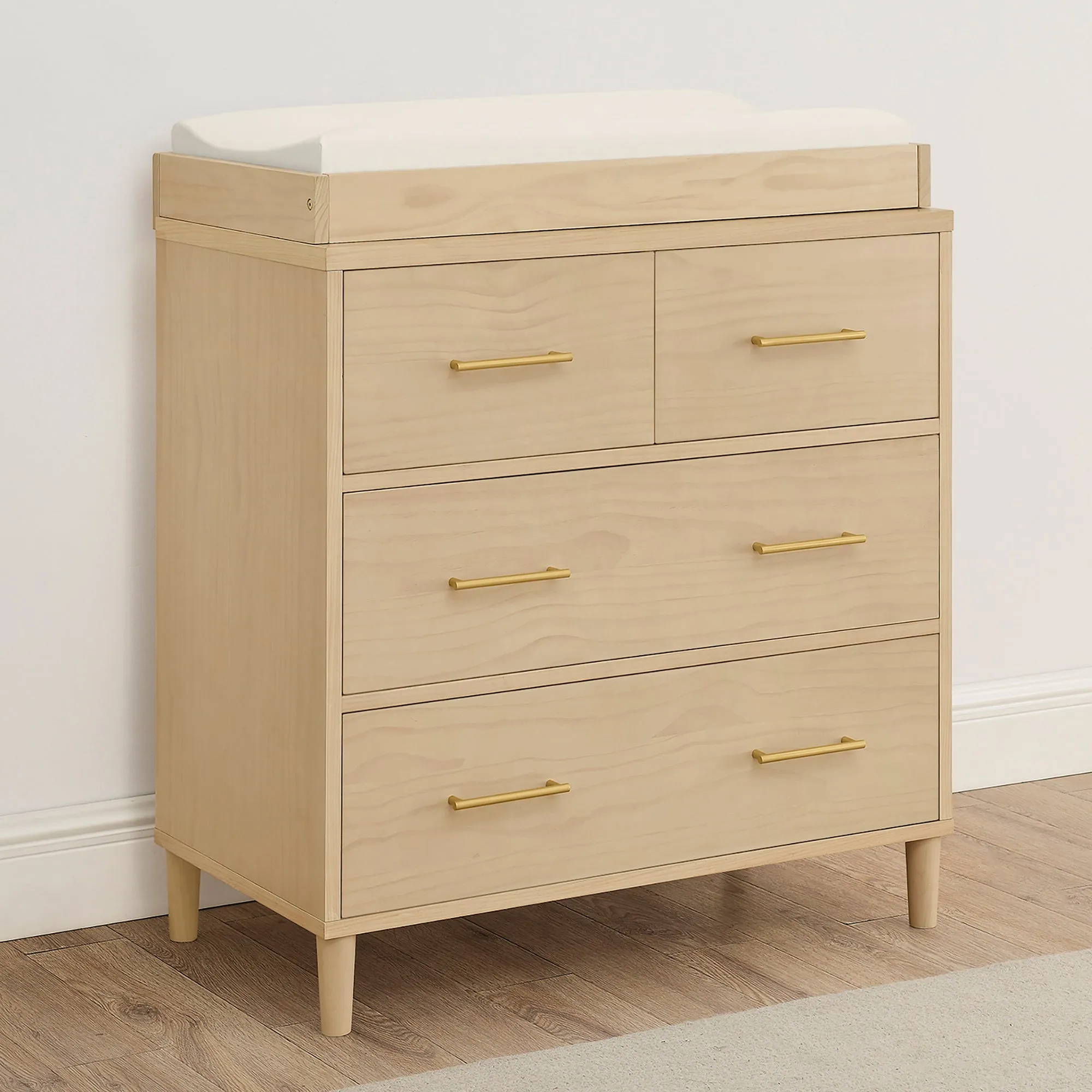 Classic 4 Drawer Dresser with Changing Top and Interlocking Drawers