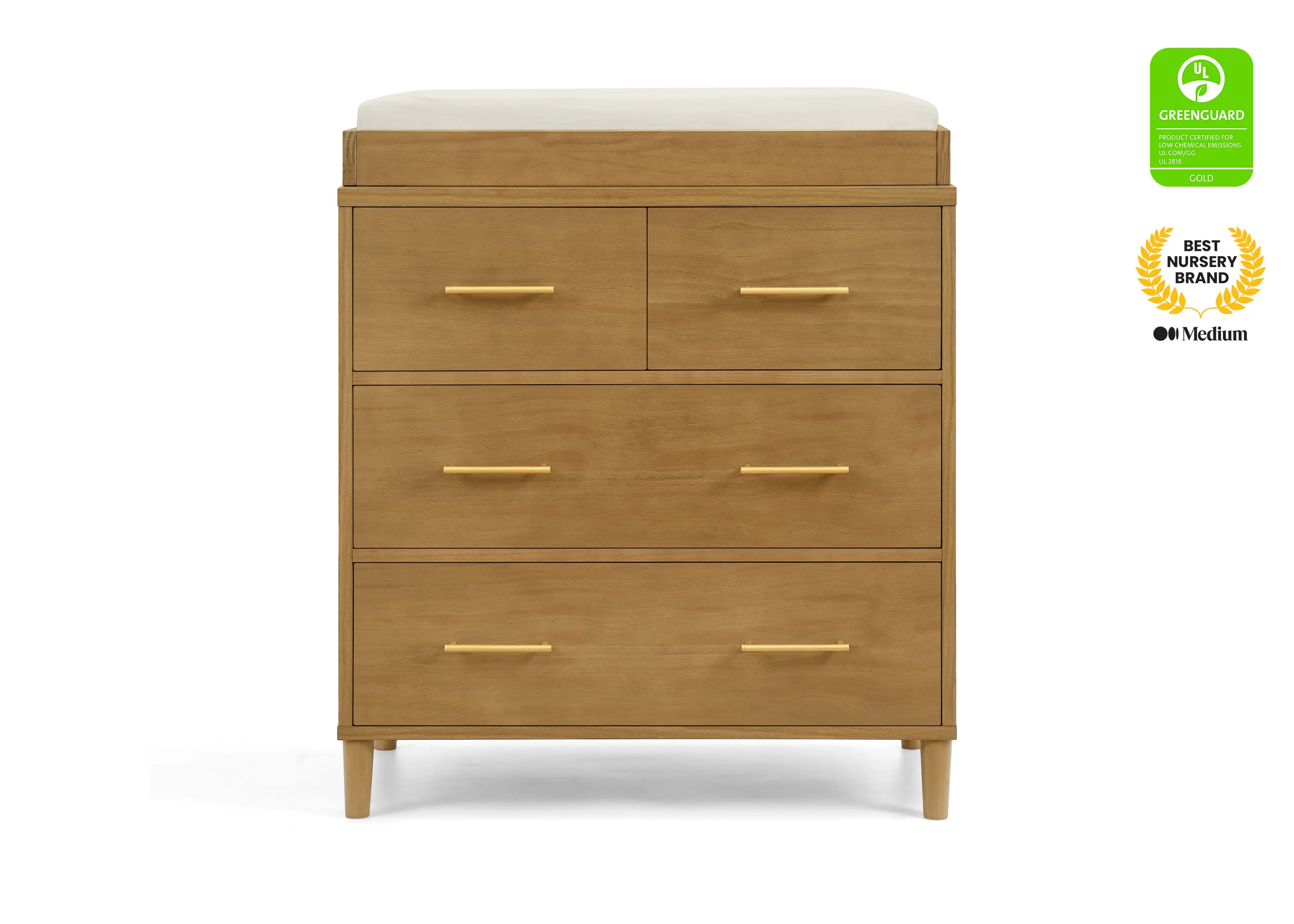 Classic 4 Drawer Dresser with Changing Top and Interlocking Drawers