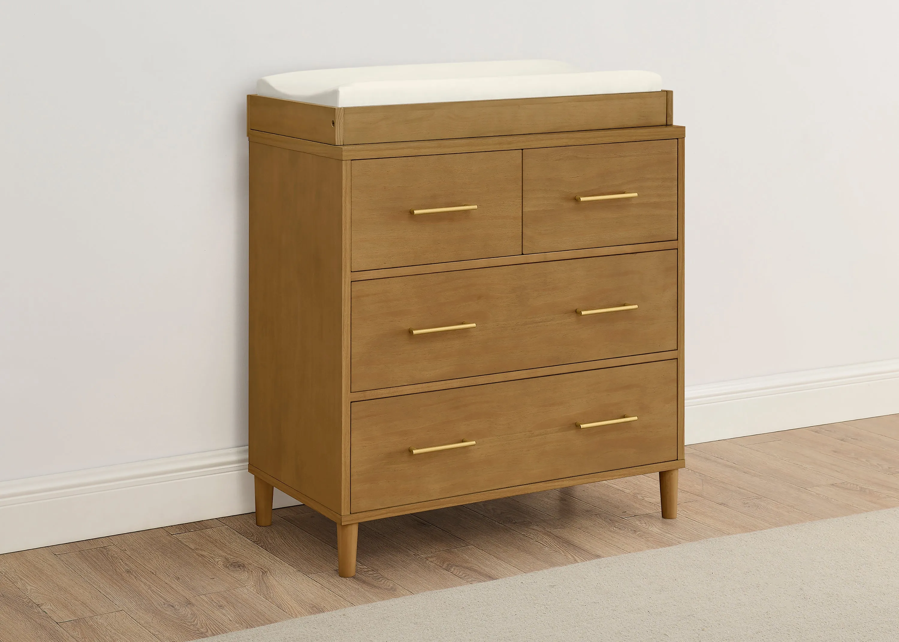 Classic 4 Drawer Dresser with Changing Top and Interlocking Drawers