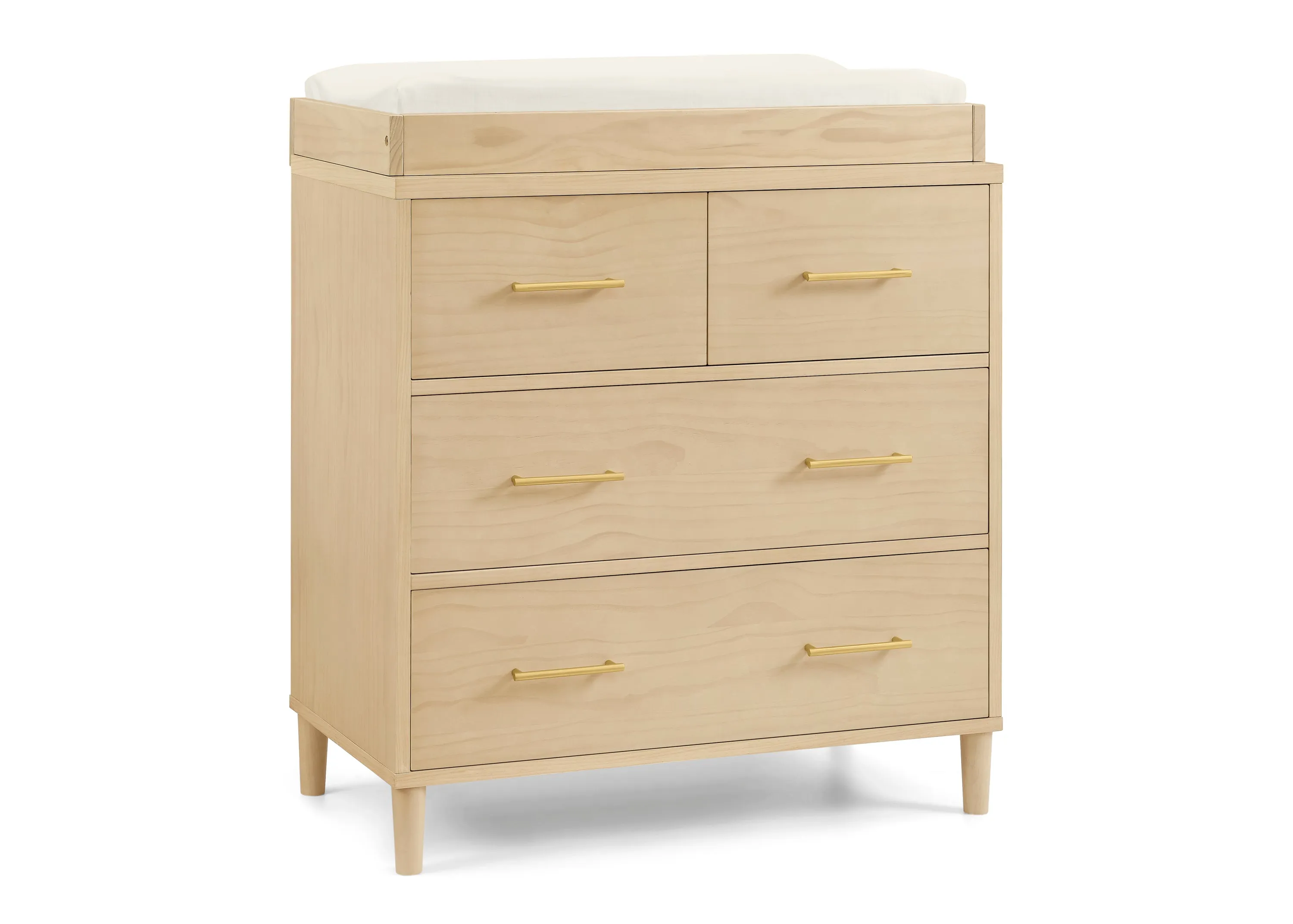 Classic 4 Drawer Dresser with Changing Top and Interlocking Drawers
