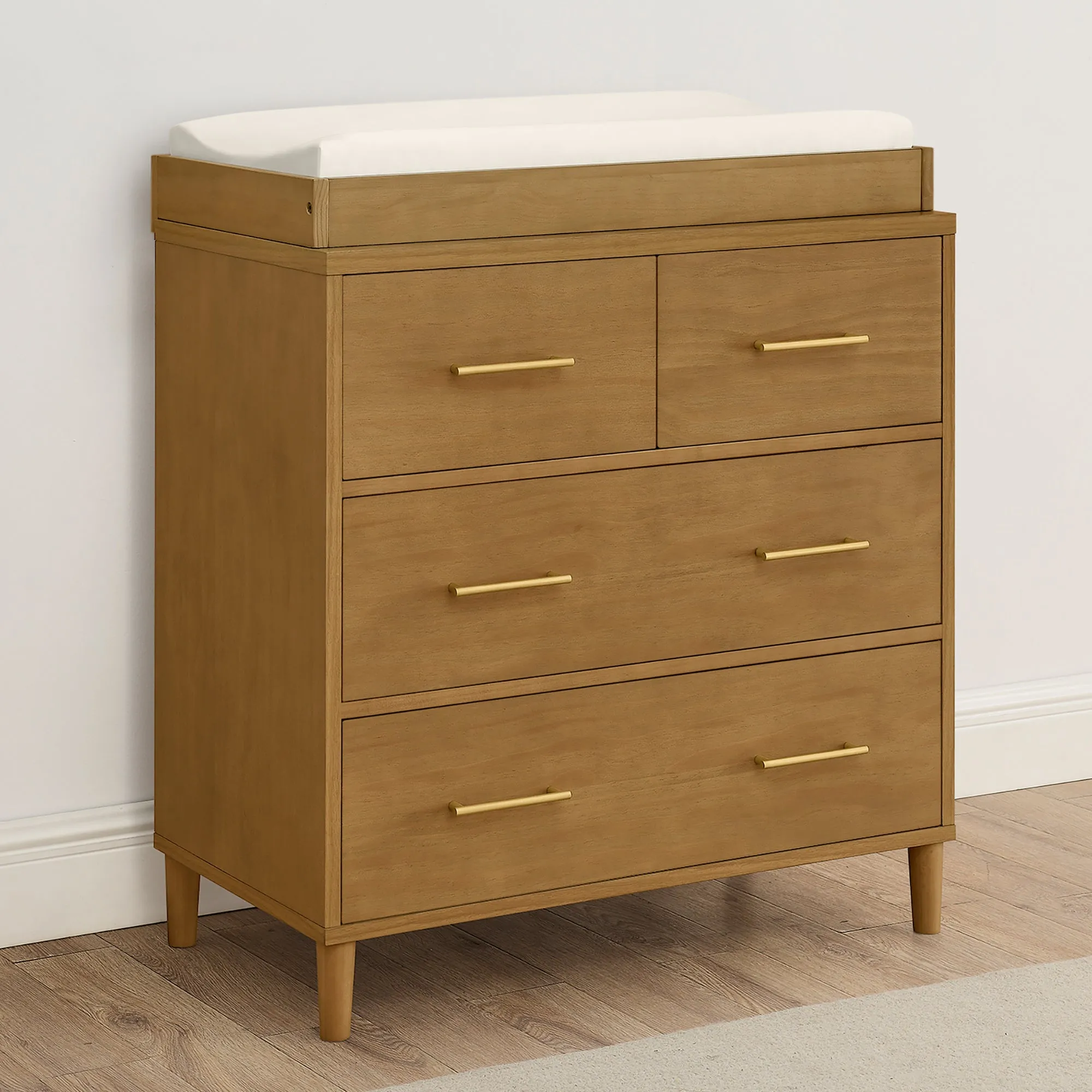 Classic 4 Drawer Dresser with Changing Top and Interlocking Drawers