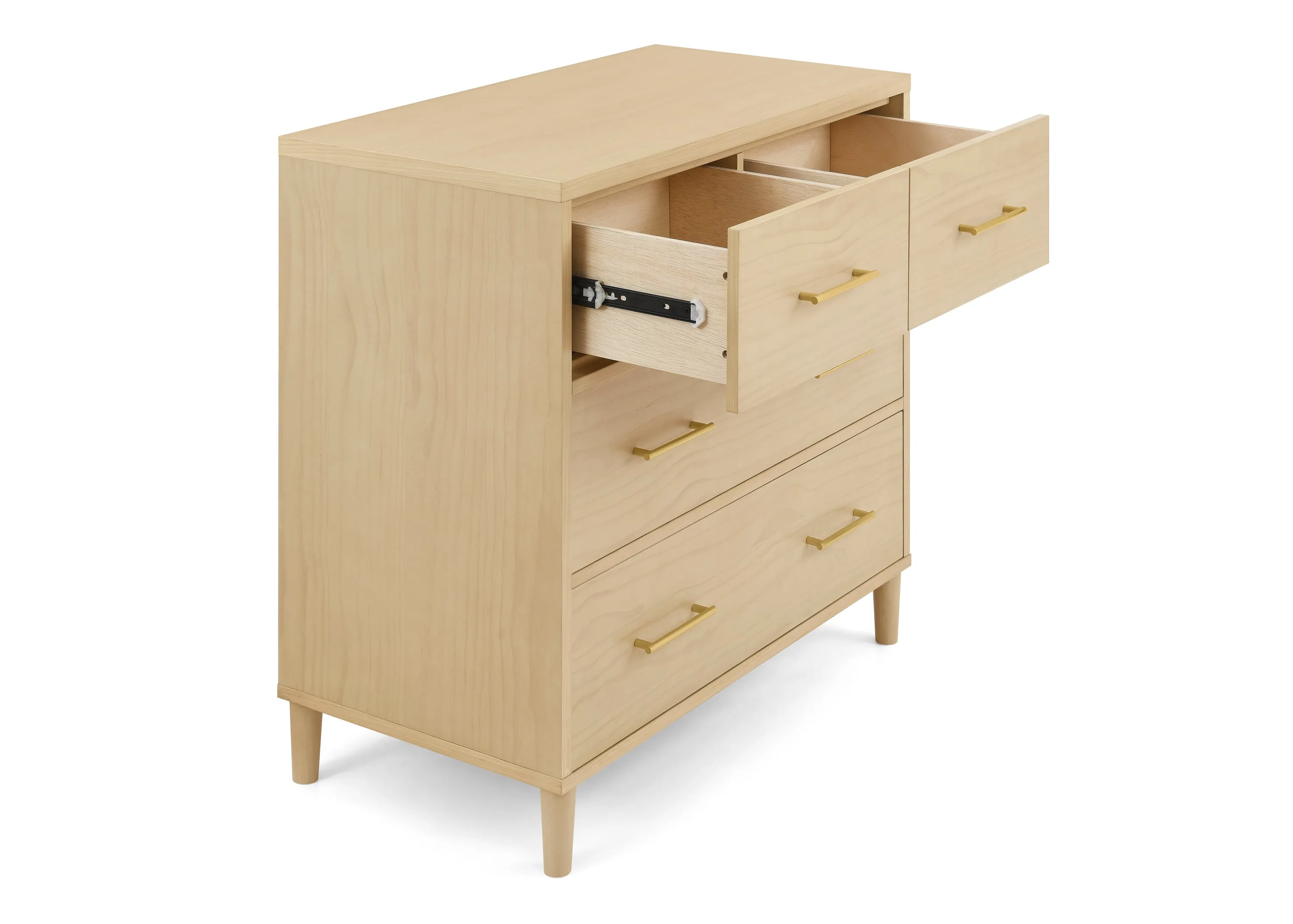 Classic 4 Drawer Dresser with Changing Top and Interlocking Drawers