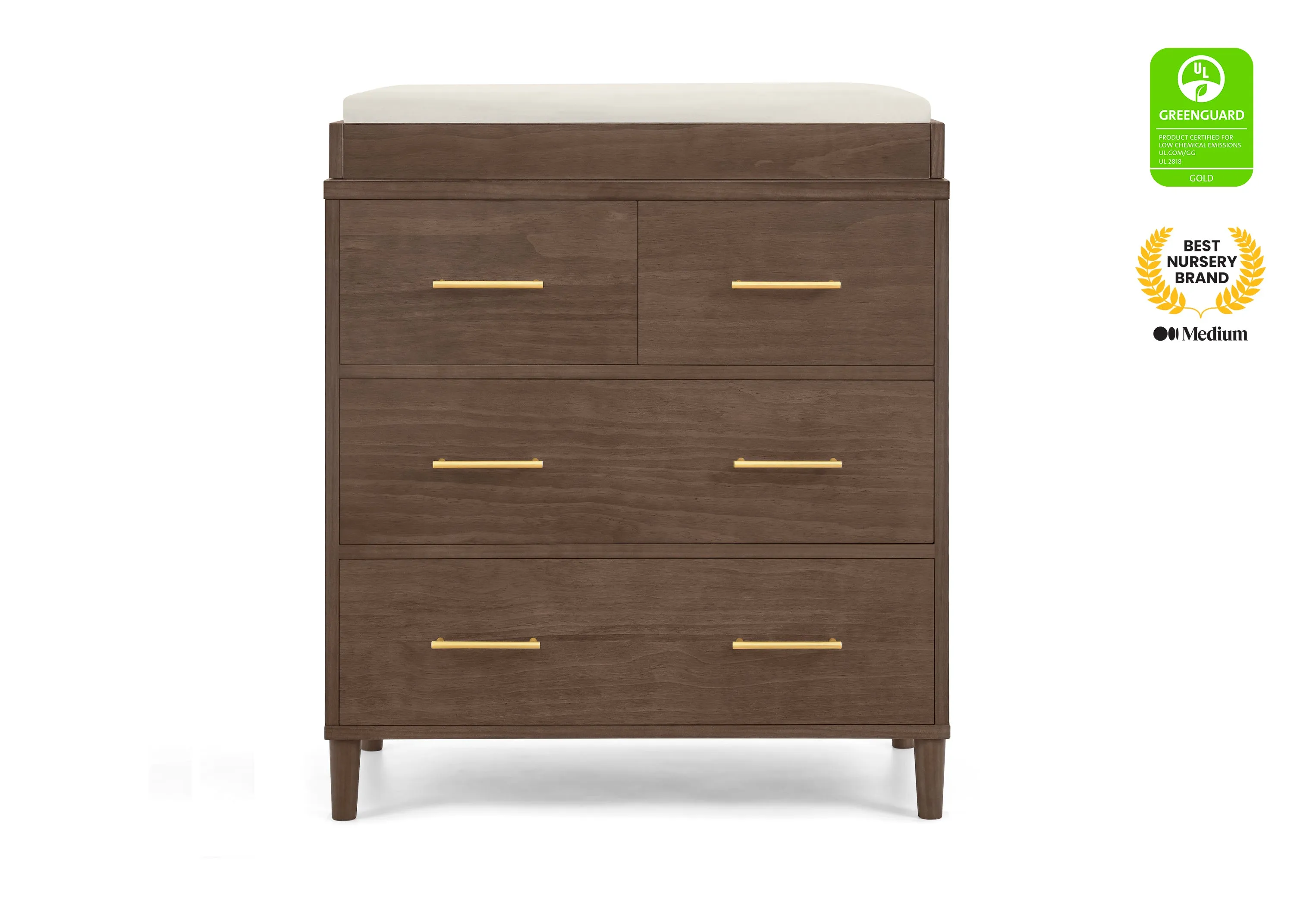 Classic 4 Drawer Dresser with Changing Top and Interlocking Drawers