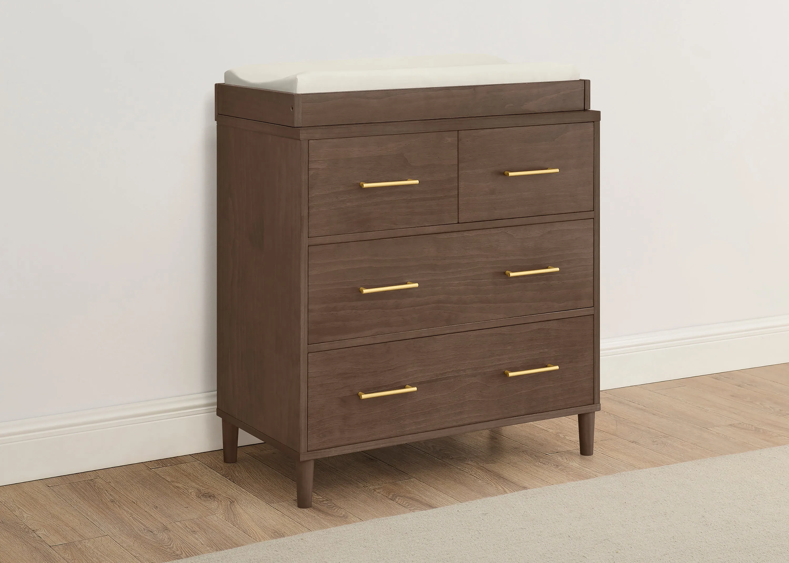 Classic 4 Drawer Dresser with Changing Top and Interlocking Drawers
