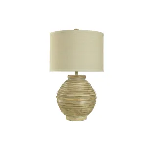Collective Design By Stylecraft Round Stacked Wood Table Lamp TL211519JCDS - MEDIUM WOOD TONE ONE SIZE