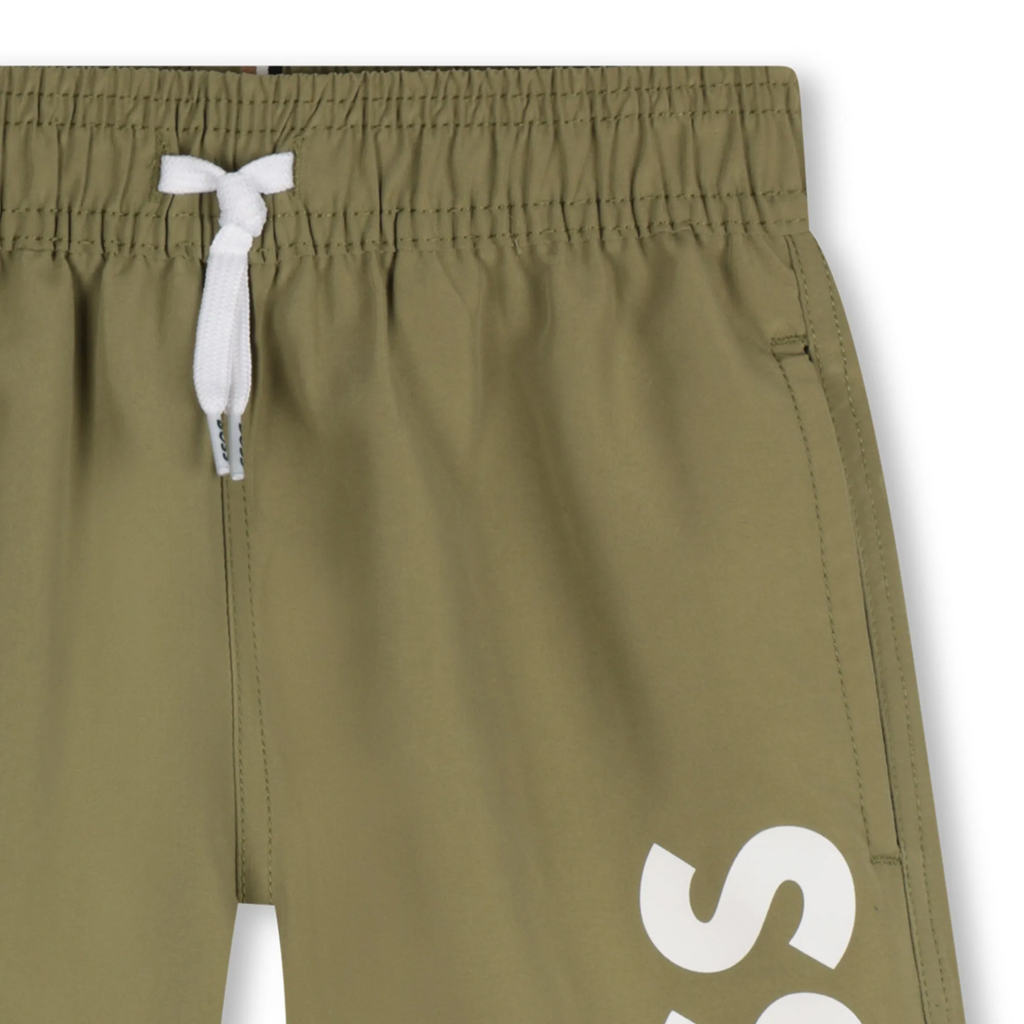 Dark Green Logo Swim Shorts