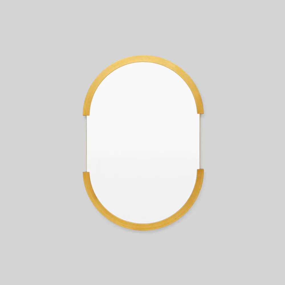 Dawn Oval Mirror - Brass