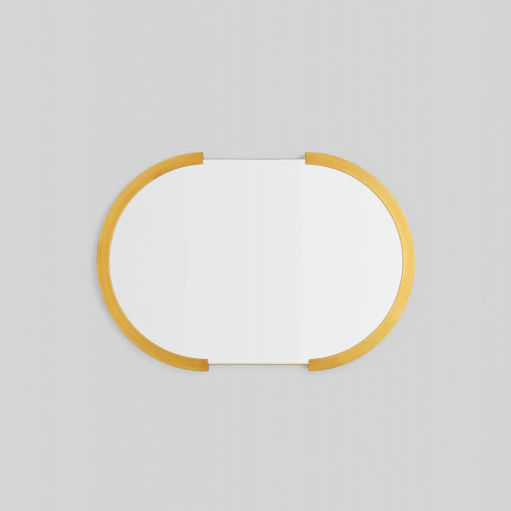 Dawn Oval Mirror - Brass