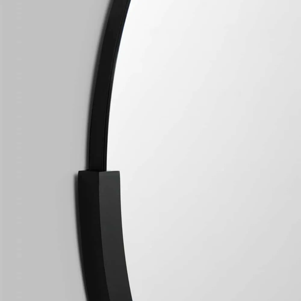 Dawn Round Mirror - Black Large