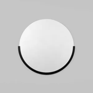 Dawn Round Mirror - Black Small