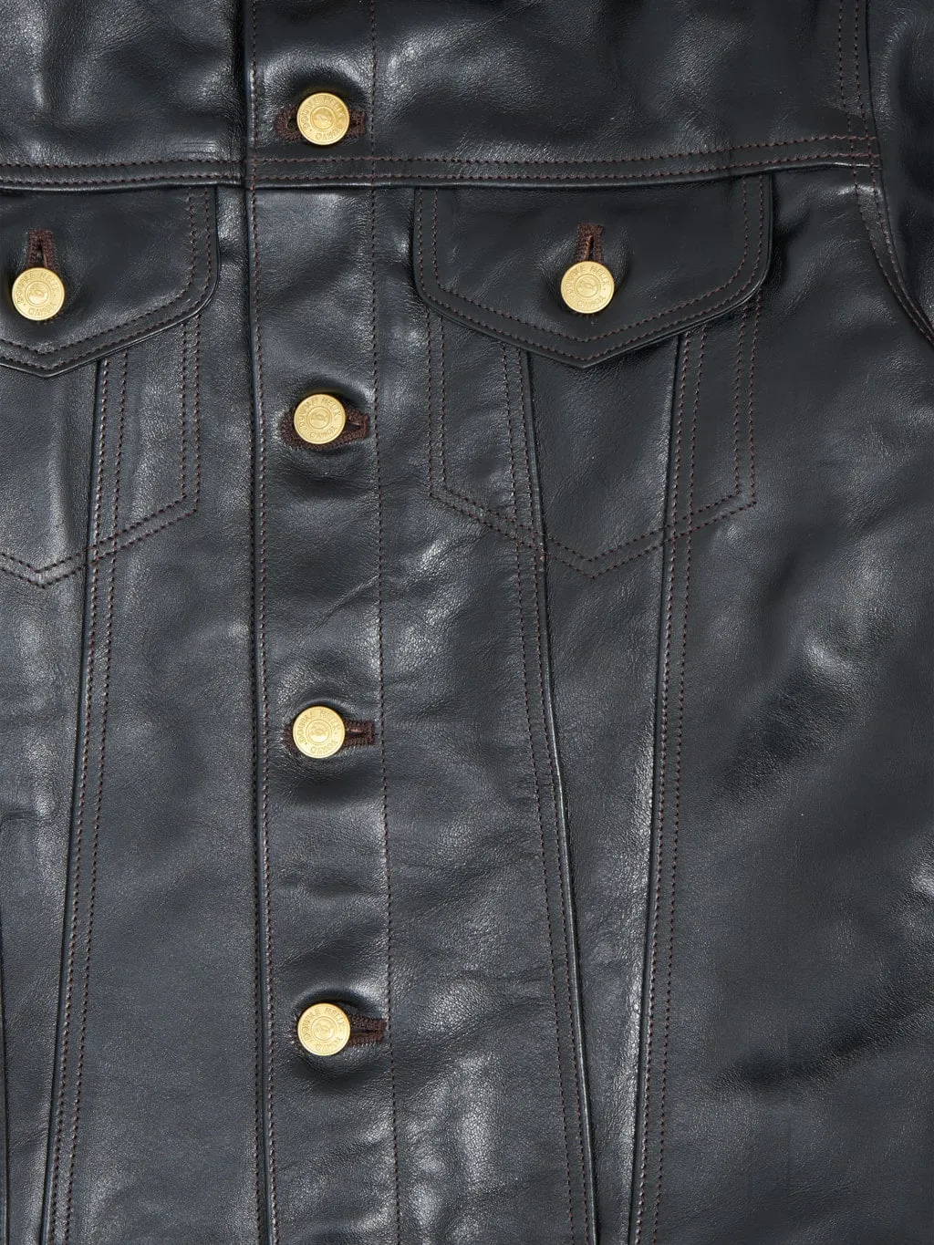 Double Helix Western Pioneer Black Tea Core Horsehide Jacket