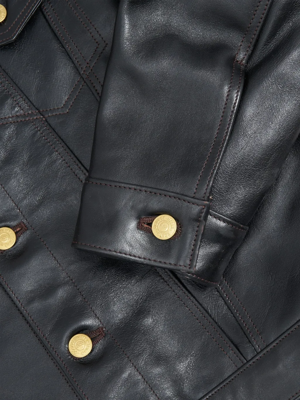 Double Helix Western Pioneer Black Tea Core Horsehide Jacket