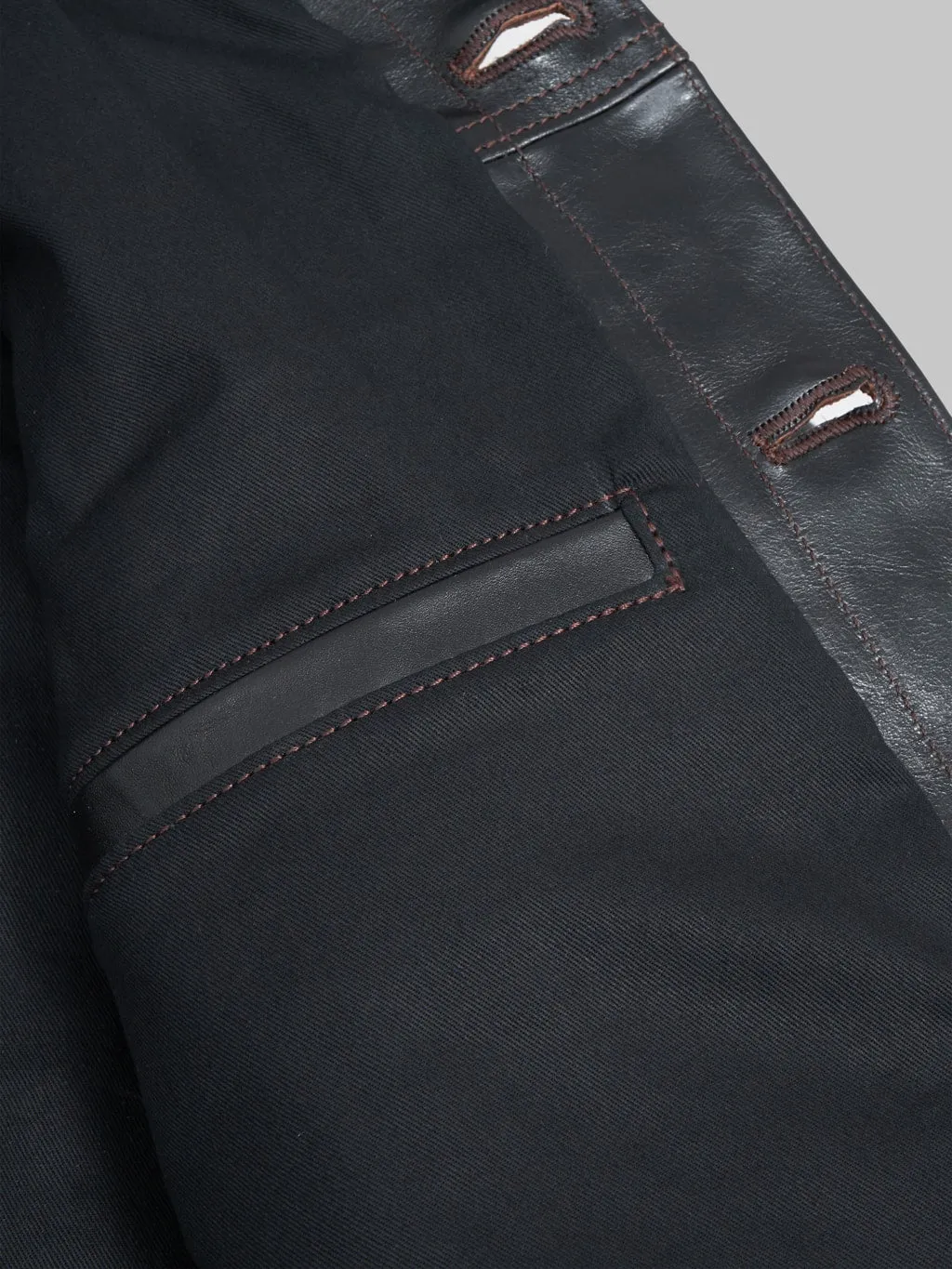 Double Helix Western Pioneer Black Tea Core Horsehide Jacket