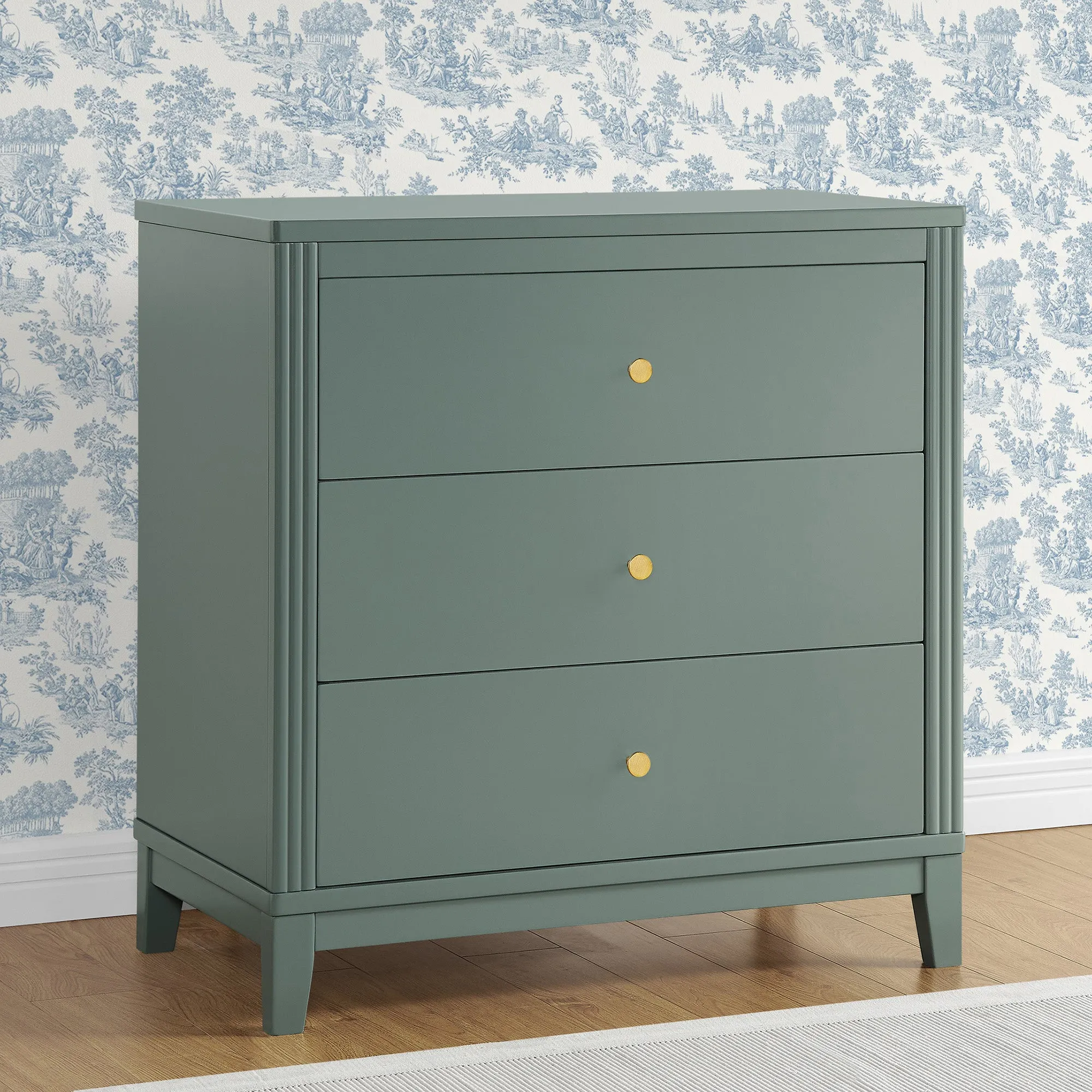 Eloise 3 Drawer Dresser with Changing Top and Interlocking Drawers
