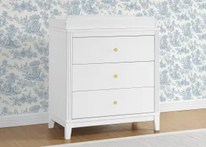 Eloise 3 Drawer Dresser with Changing Top and Interlocking Drawers