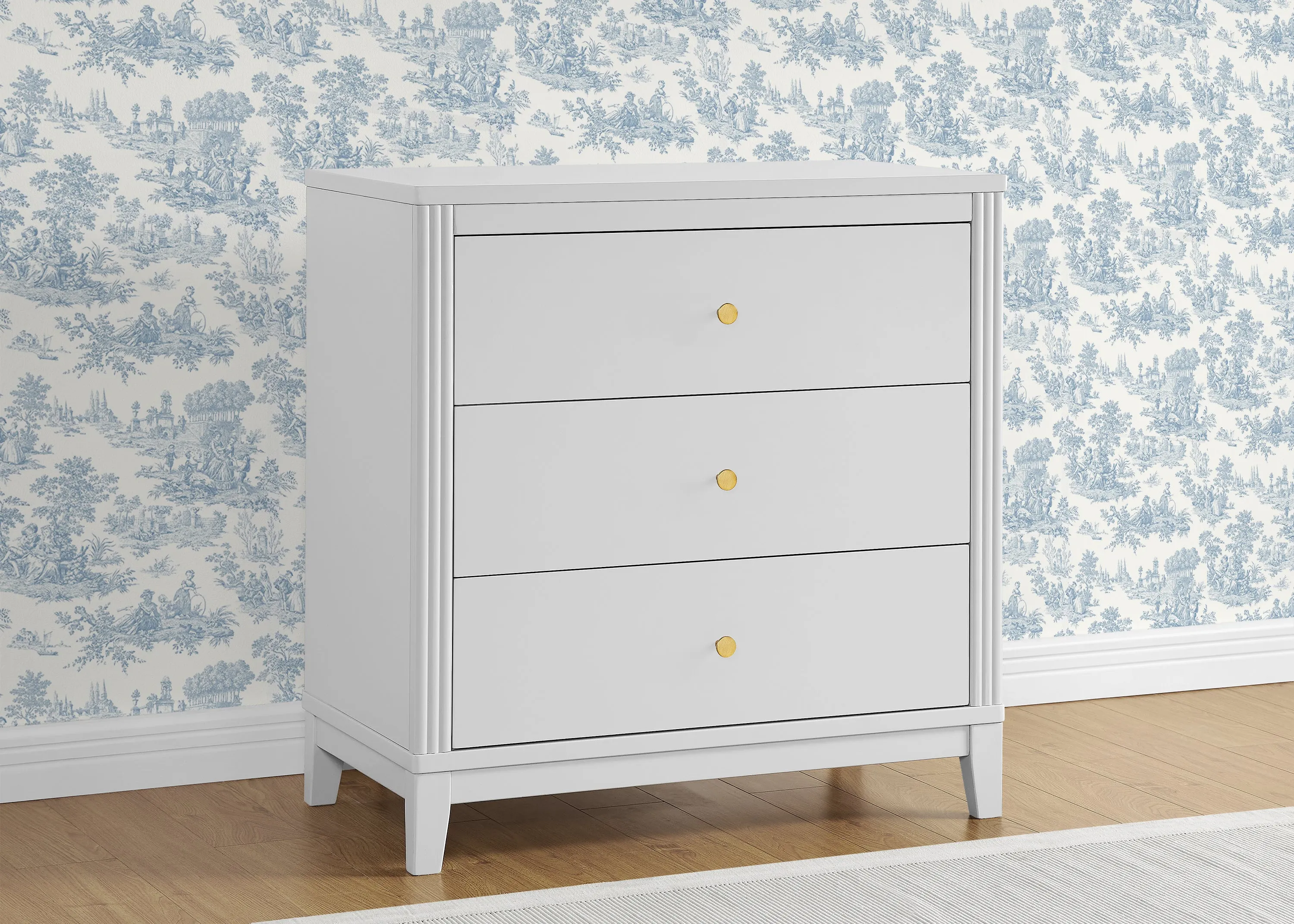 Eloise 3 Drawer Dresser with Changing Top and Interlocking Drawers