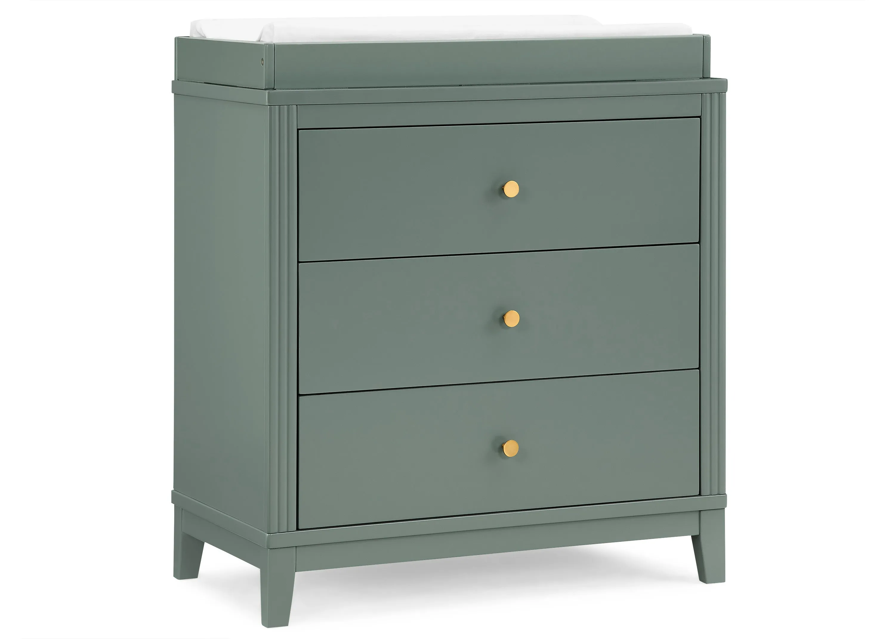 Eloise 3 Drawer Dresser with Changing Top and Interlocking Drawers