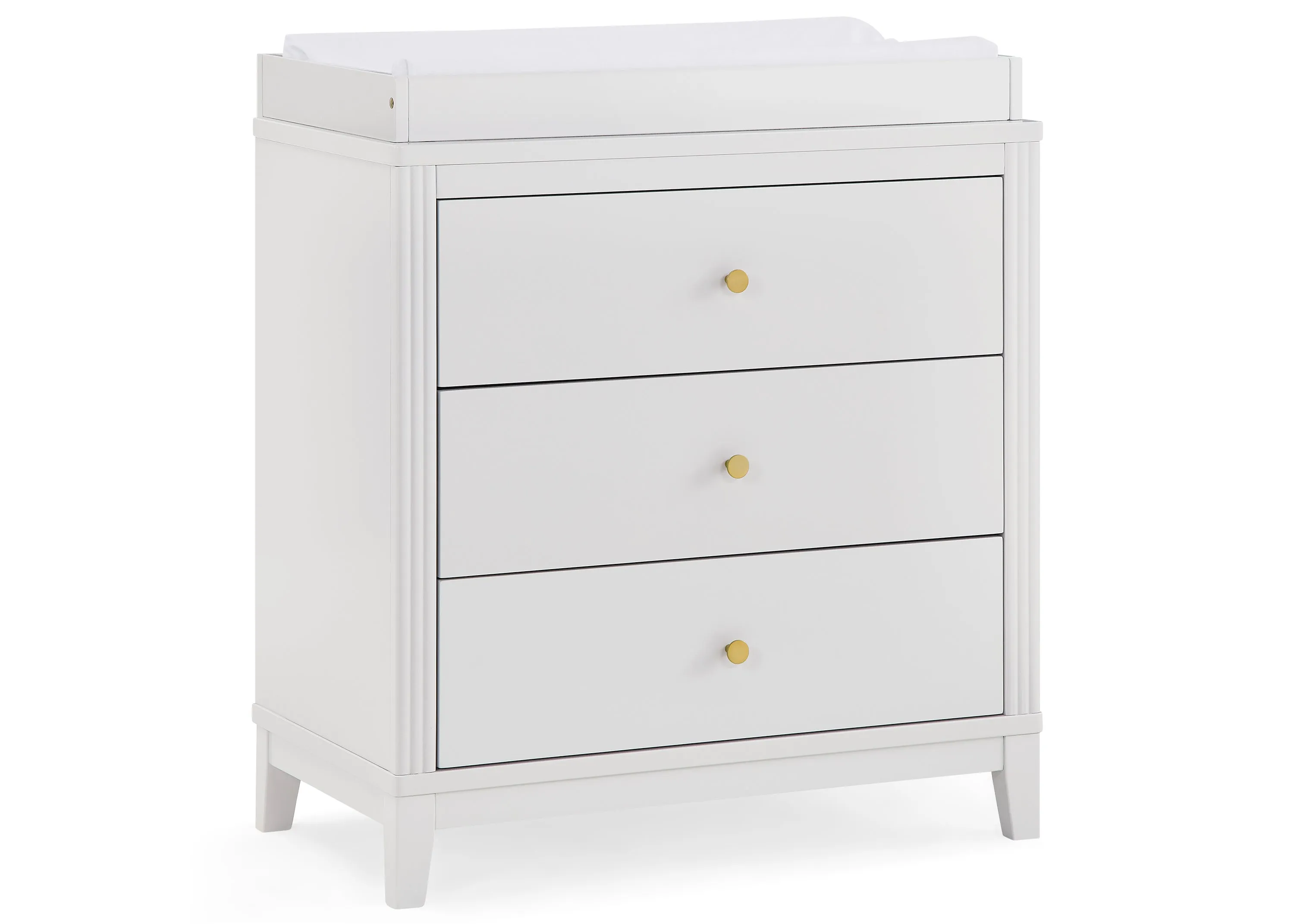 Eloise 3 Drawer Dresser with Changing Top and Interlocking Drawers