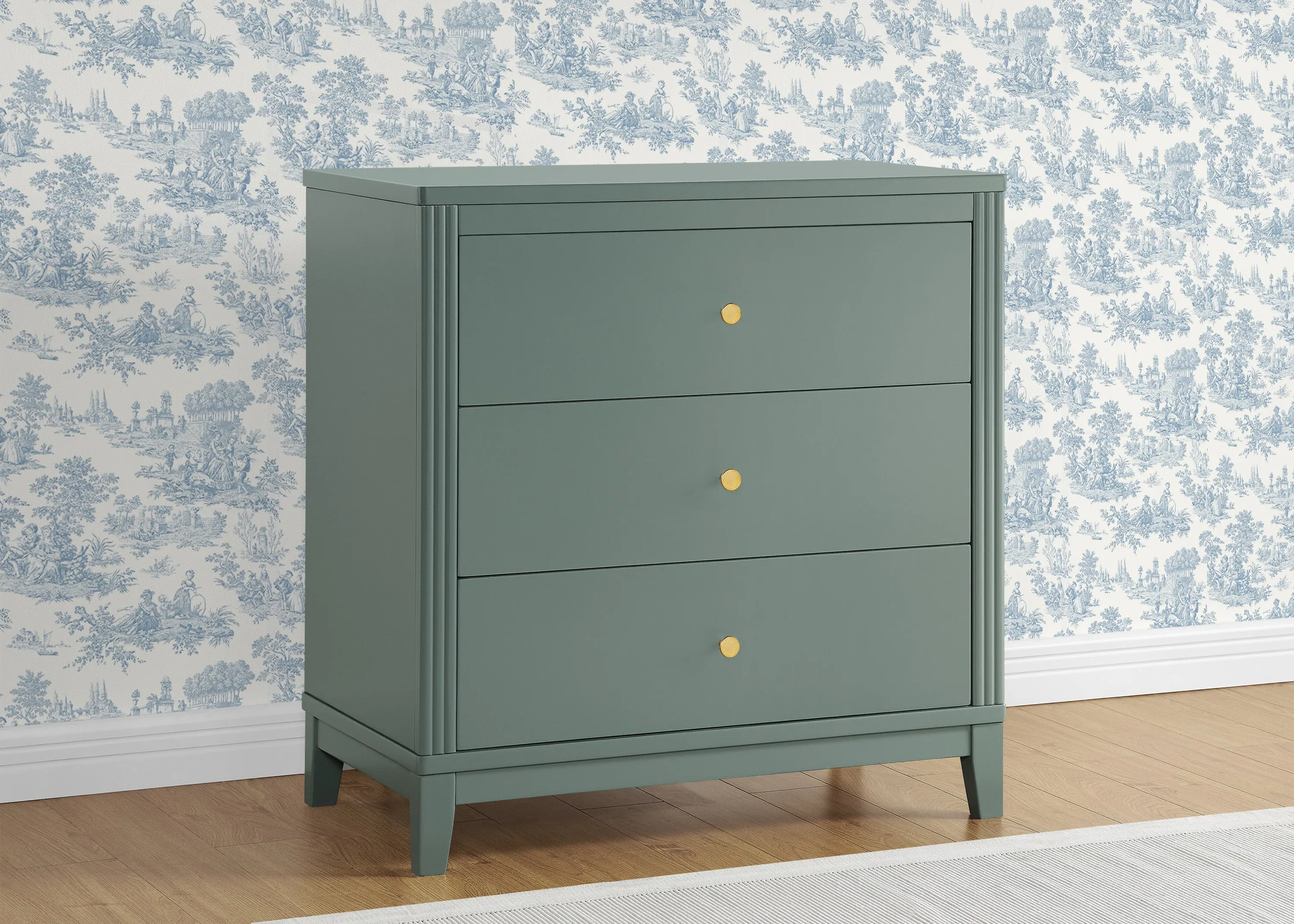Eloise 3 Drawer Dresser with Changing Top and Interlocking Drawers