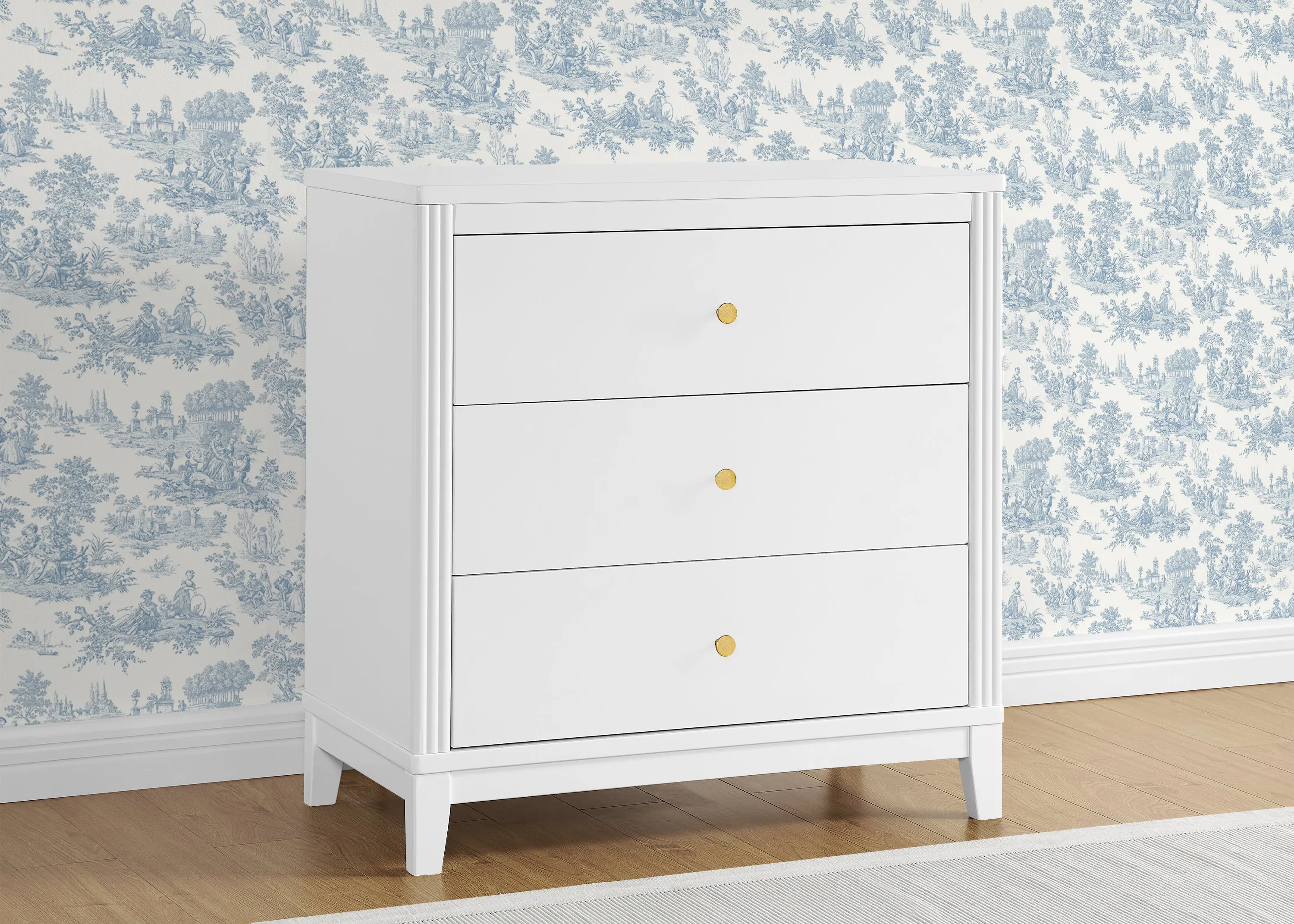 Eloise 3 Drawer Dresser with Changing Top and Interlocking Drawers