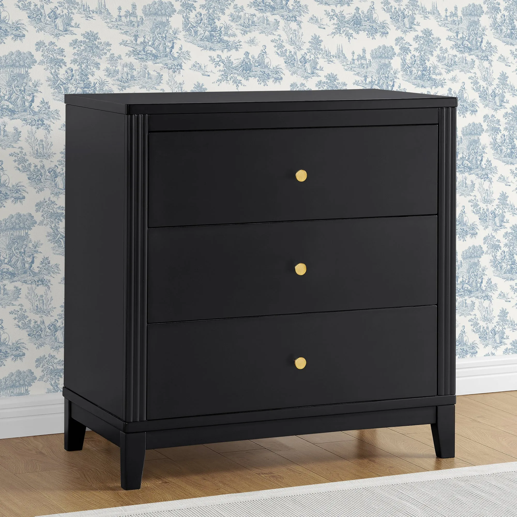 Eloise 3 Drawer Dresser with Changing Top and Interlocking Drawers