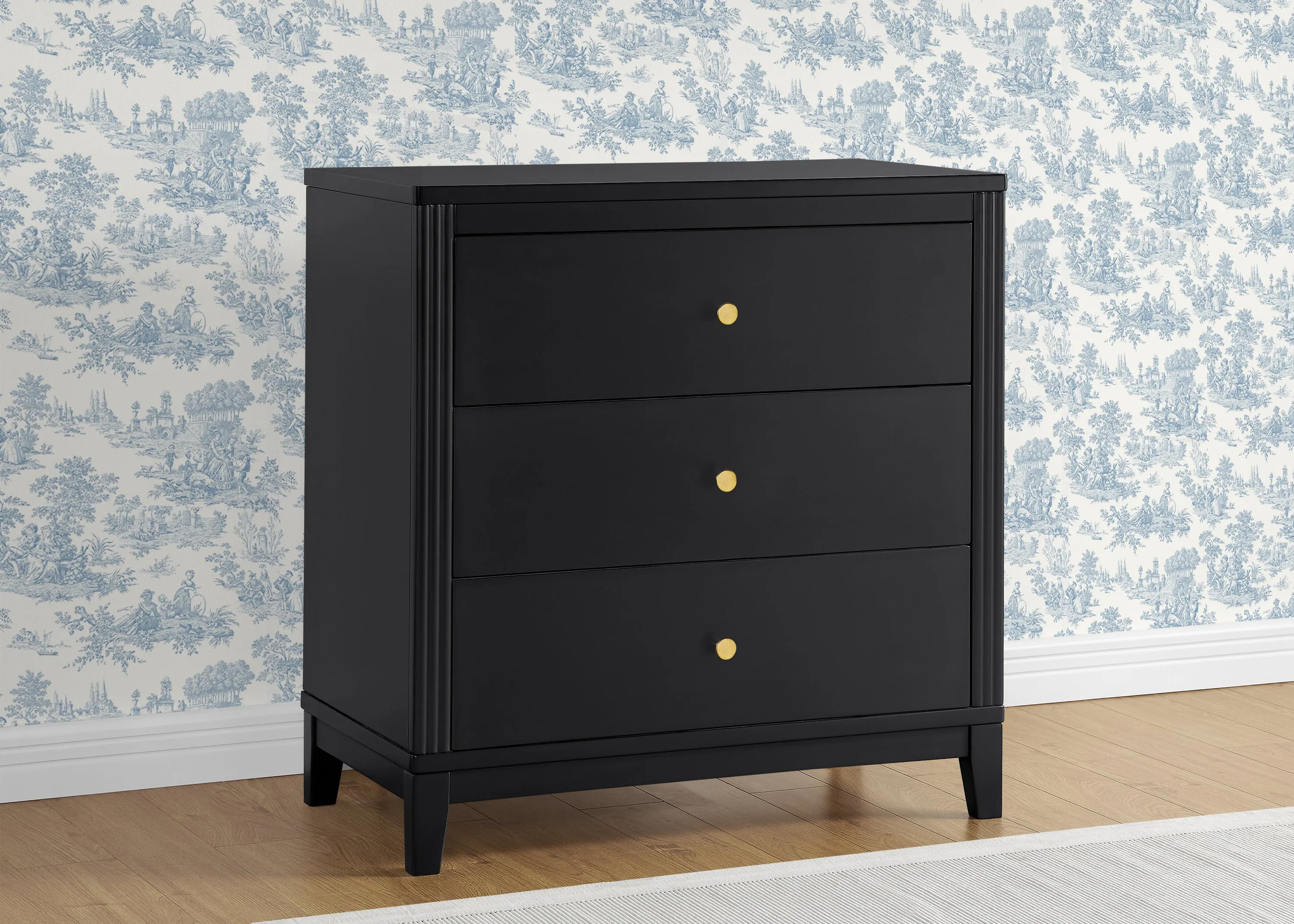 Eloise 3 Drawer Dresser with Changing Top and Interlocking Drawers